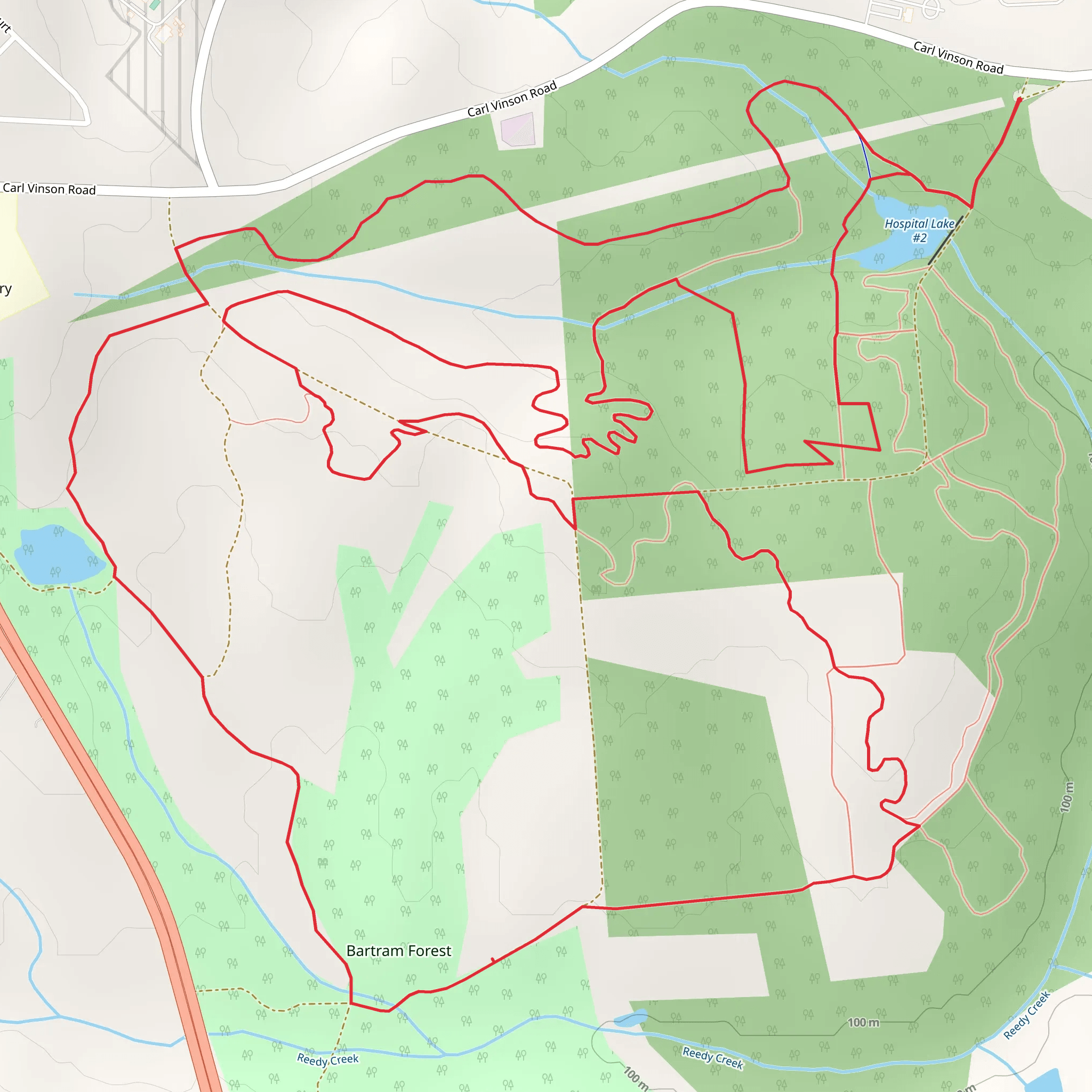 Baldwin State Forest Loop mobile static map