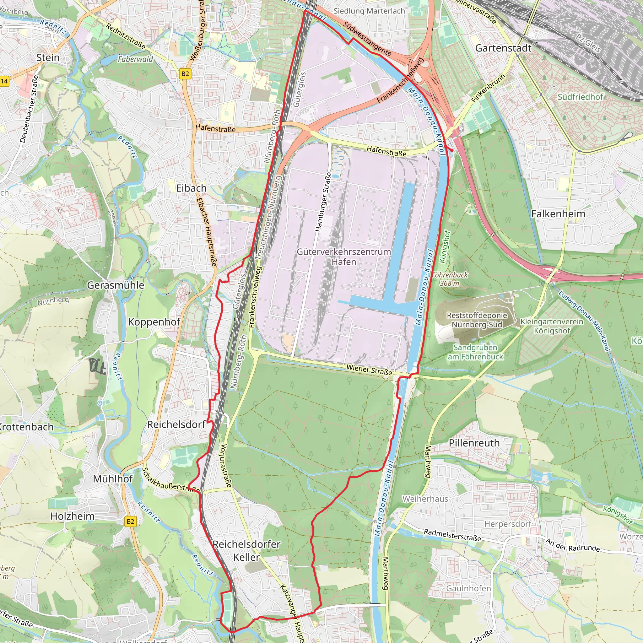 Weiherhaus Loop mobile static map