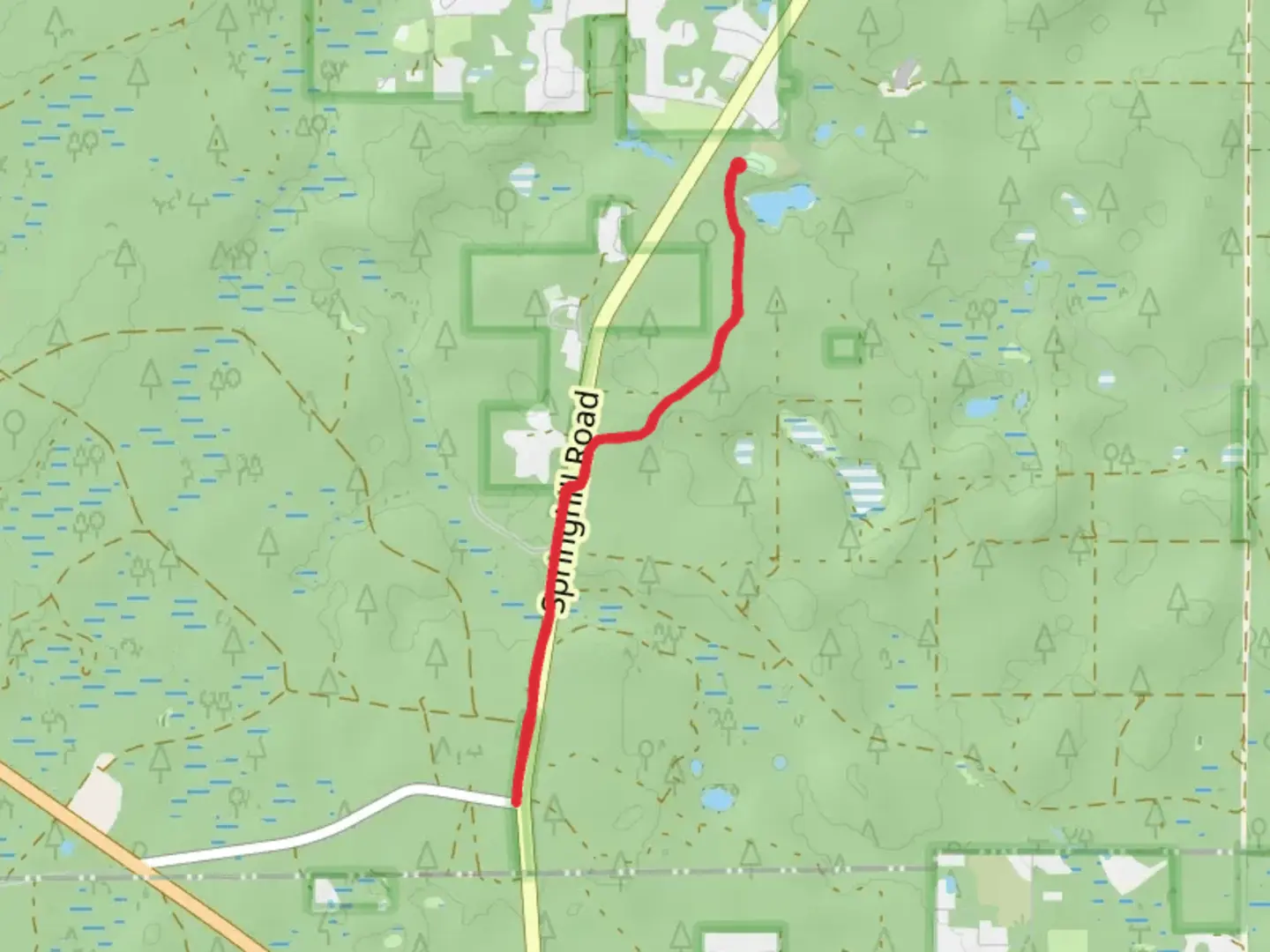 An image depicting the trail GF and A Trail and its surrounding area.