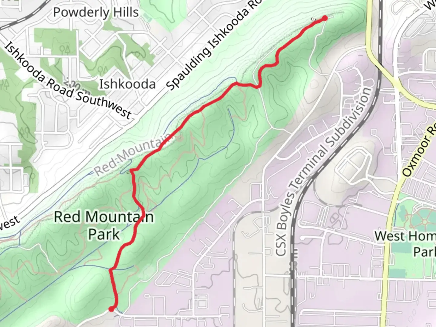 An image depicting the trail Ishkooda Trail and its surrounding area.