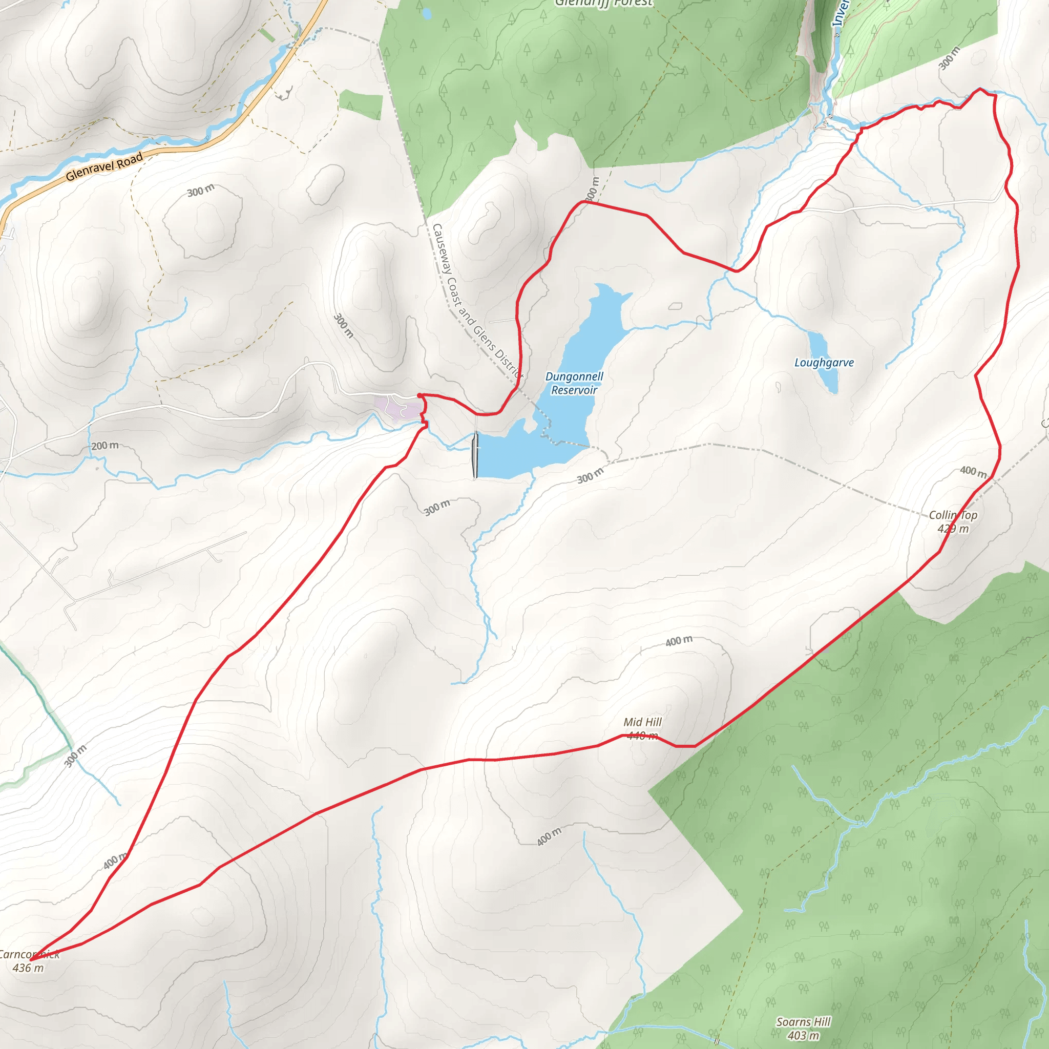 Collin Top - Mid Hill - Carncormick Loop mobile static map