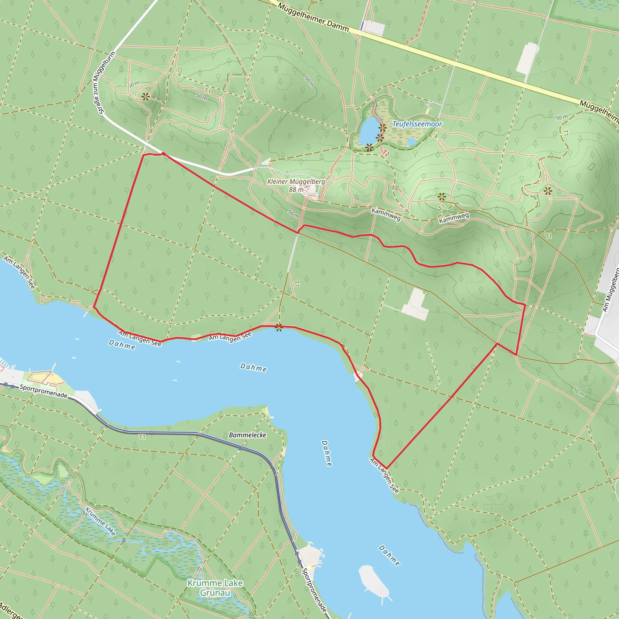 Marienlust and Dahme Loop via Grottewitz Wanderweg mobile static map