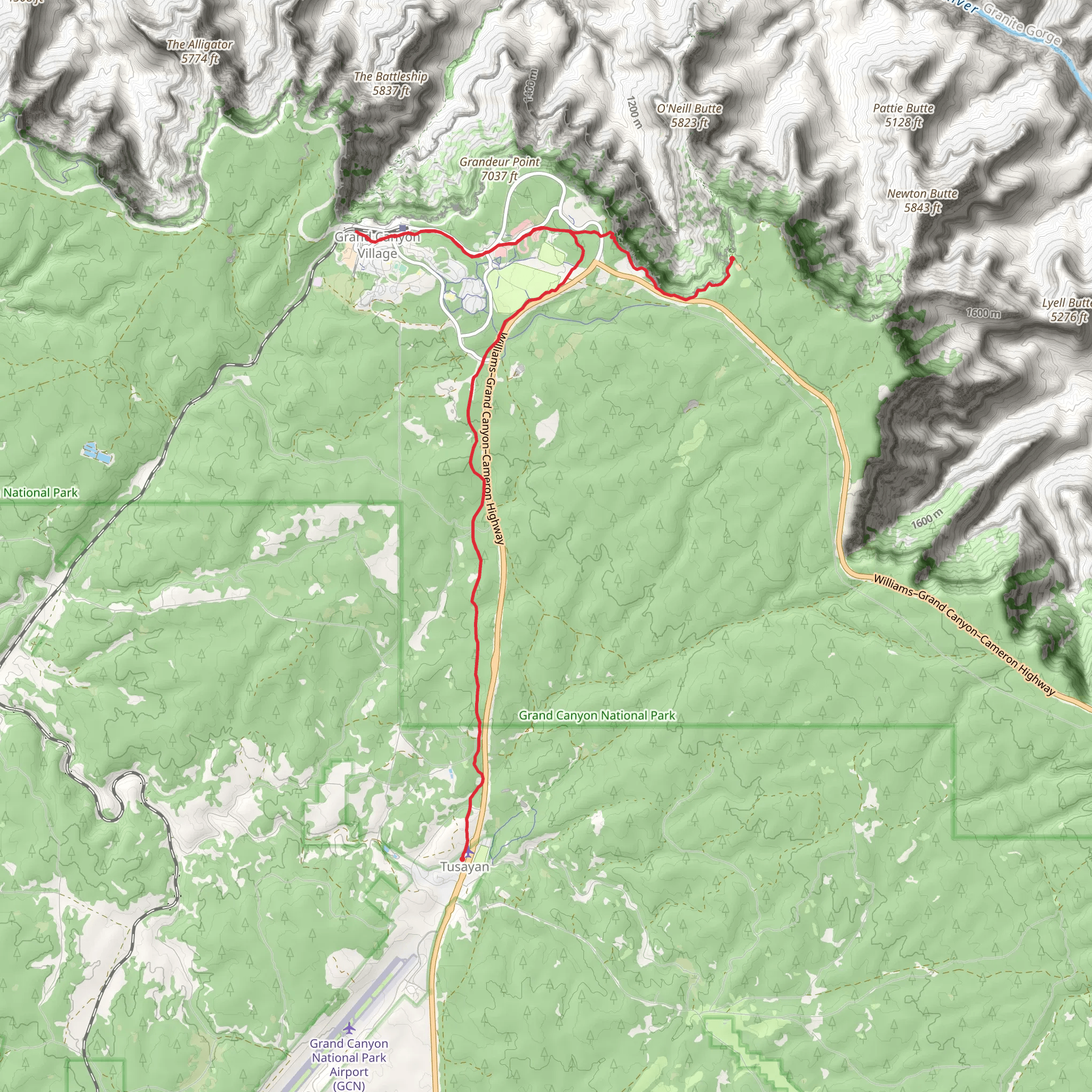 Arizona Trail and Village Greenway mobile static map