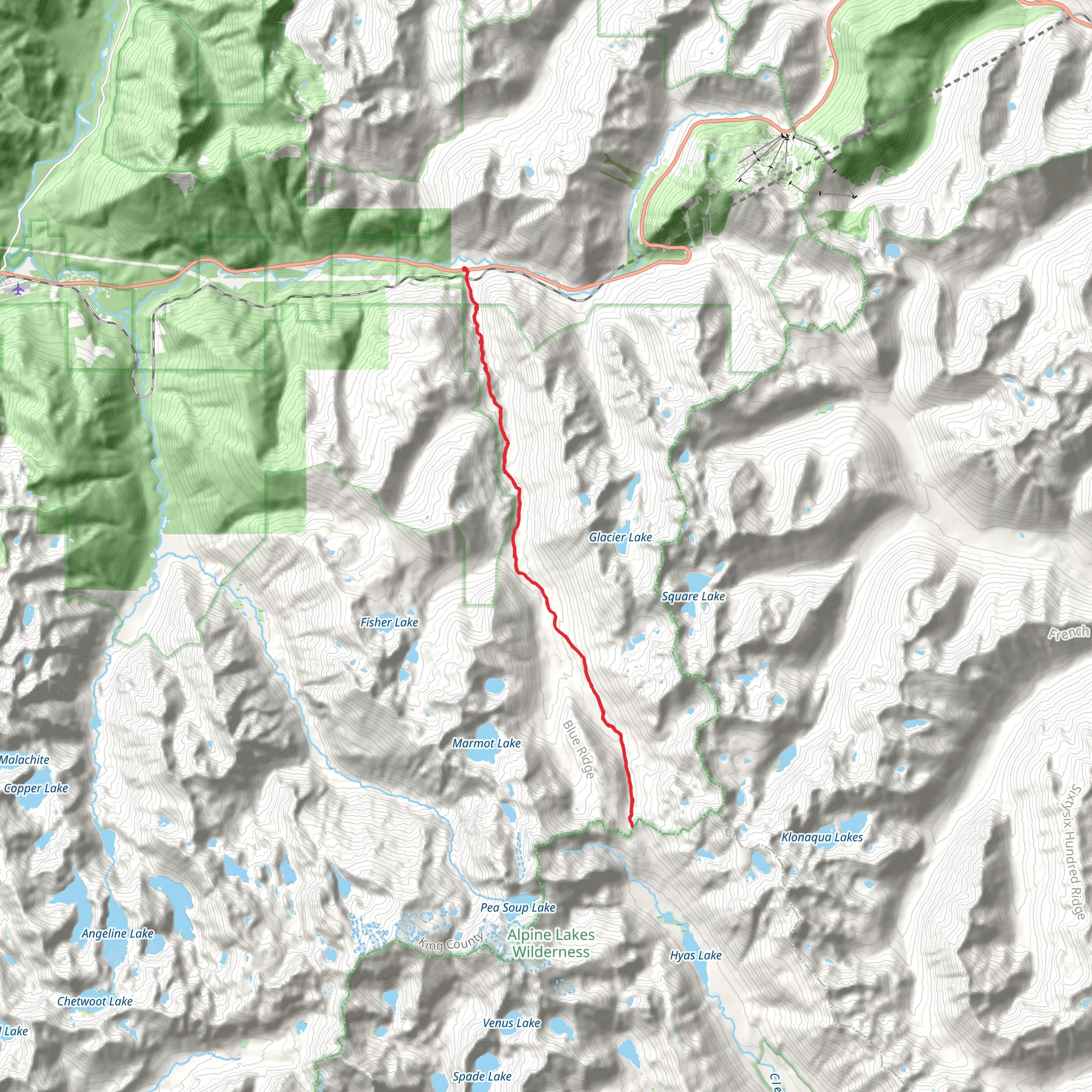 Deception Creek Trail mobile static map