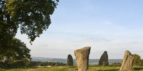 An image depicting the trail Harthill Moor and Stanton Moor and its surrounding area.