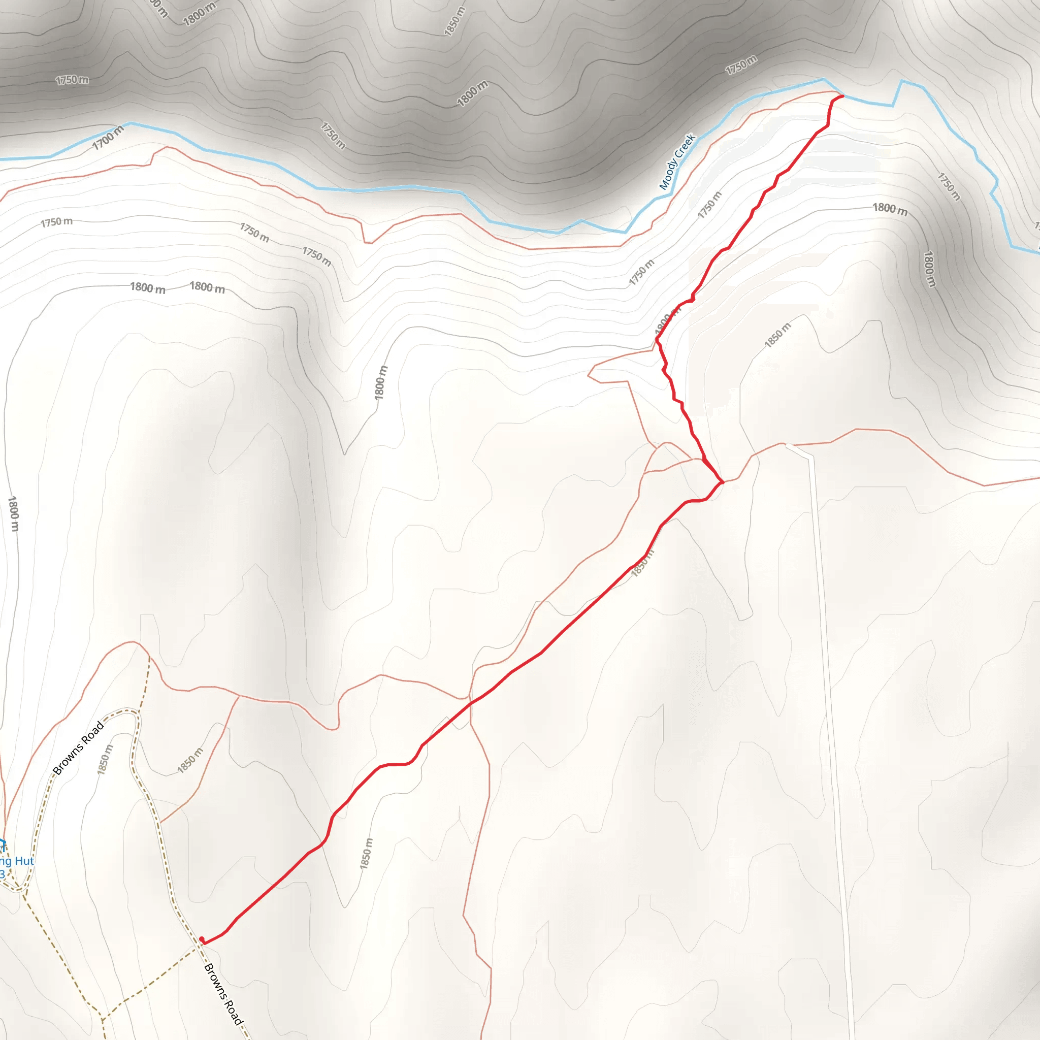Moody Creek from Browns Road mobile static map