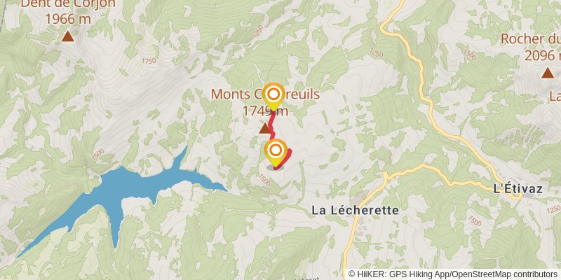 Alpine Pass Route spur 2 Map