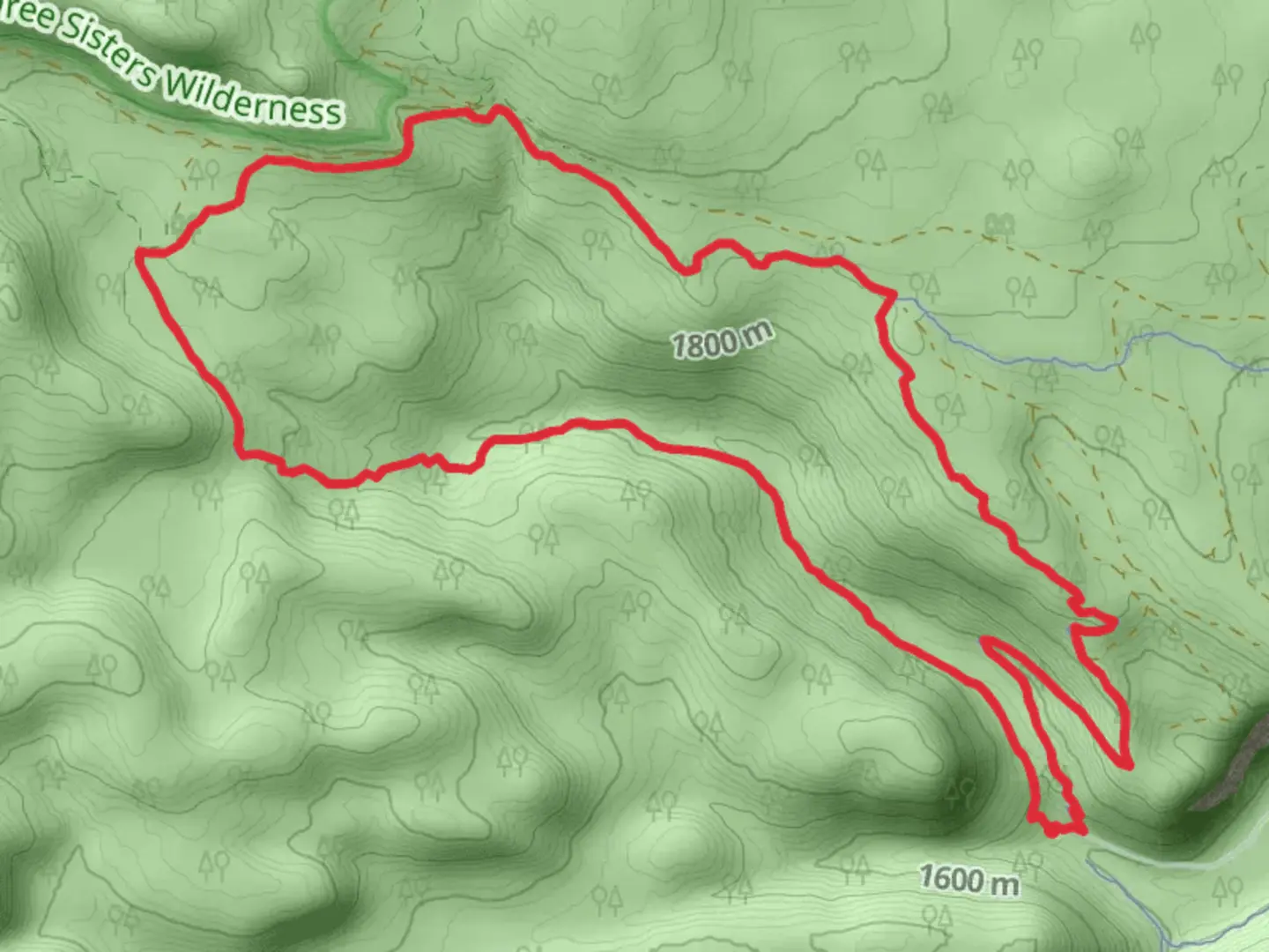 An image depicting the trail North Fork Trail and Farewell Trail Loop and its surrounding area.