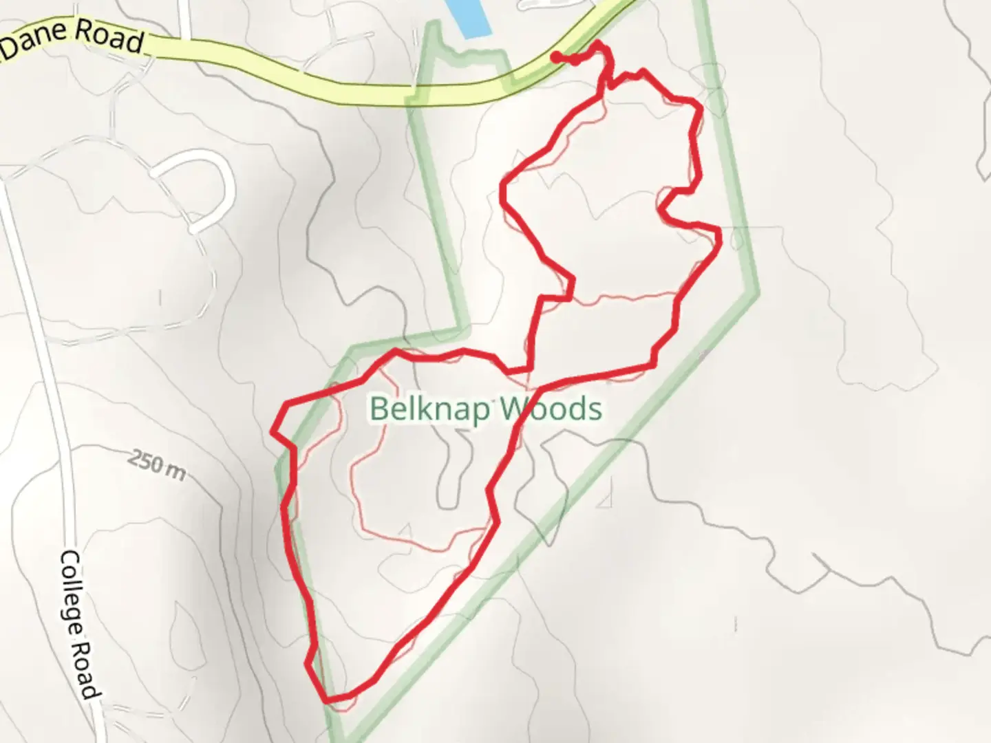 An image depicting the trail Plymouth Street Loop - South and its surrounding area.