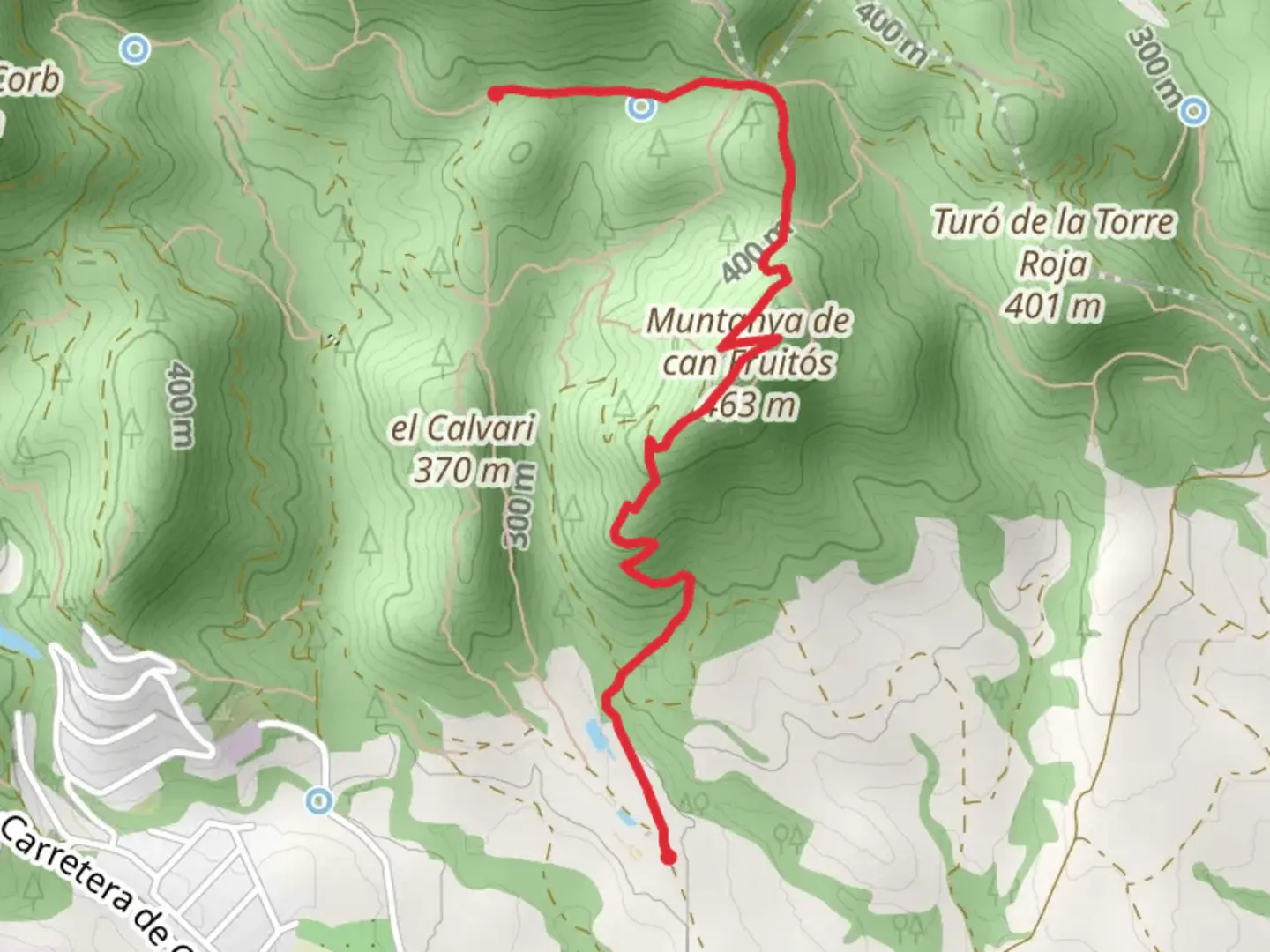 An image depicting the trail Sentmenat - Can Fruitós PR C 48-3 and its surrounding area.