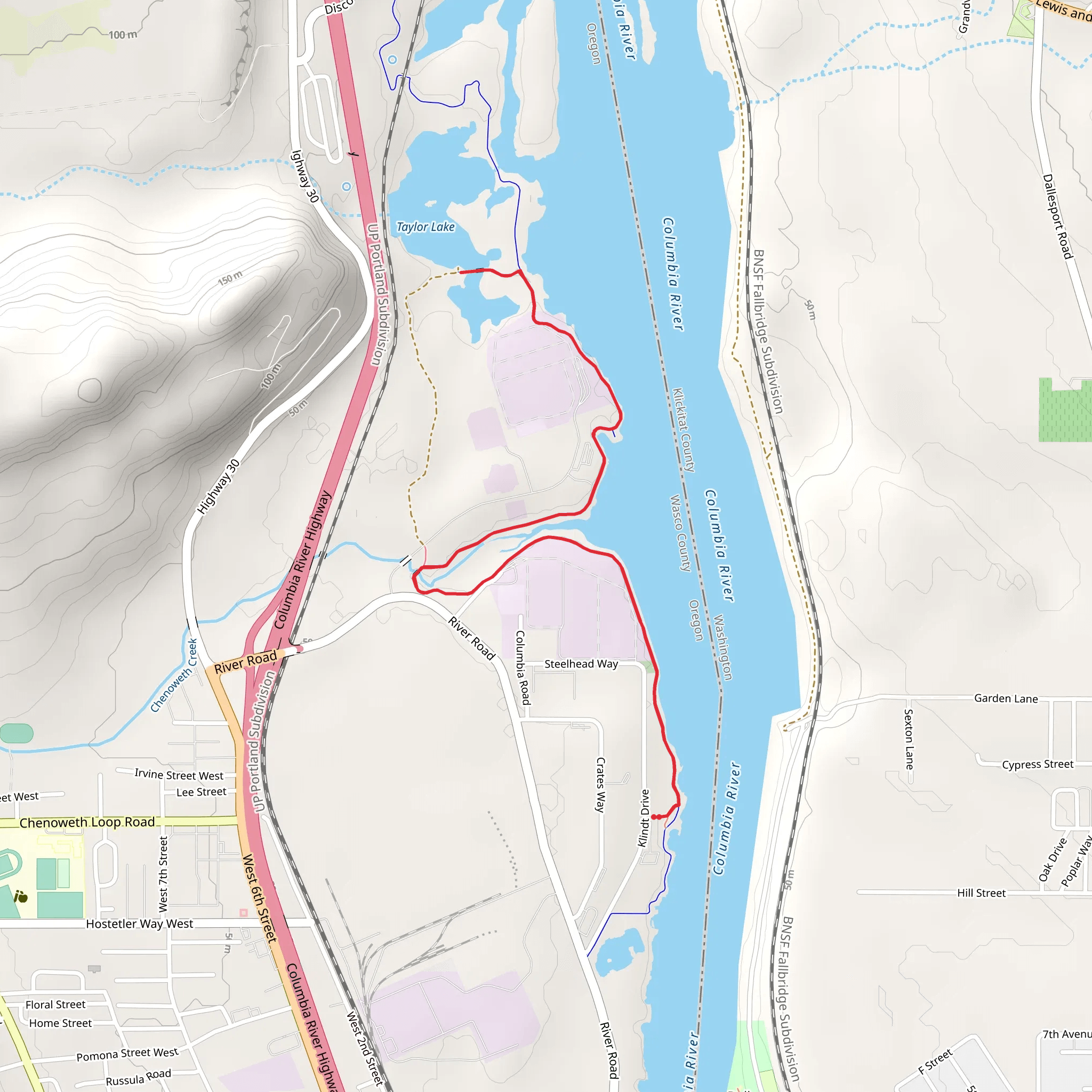 Columbia River - Riverfront Trail mobile static map