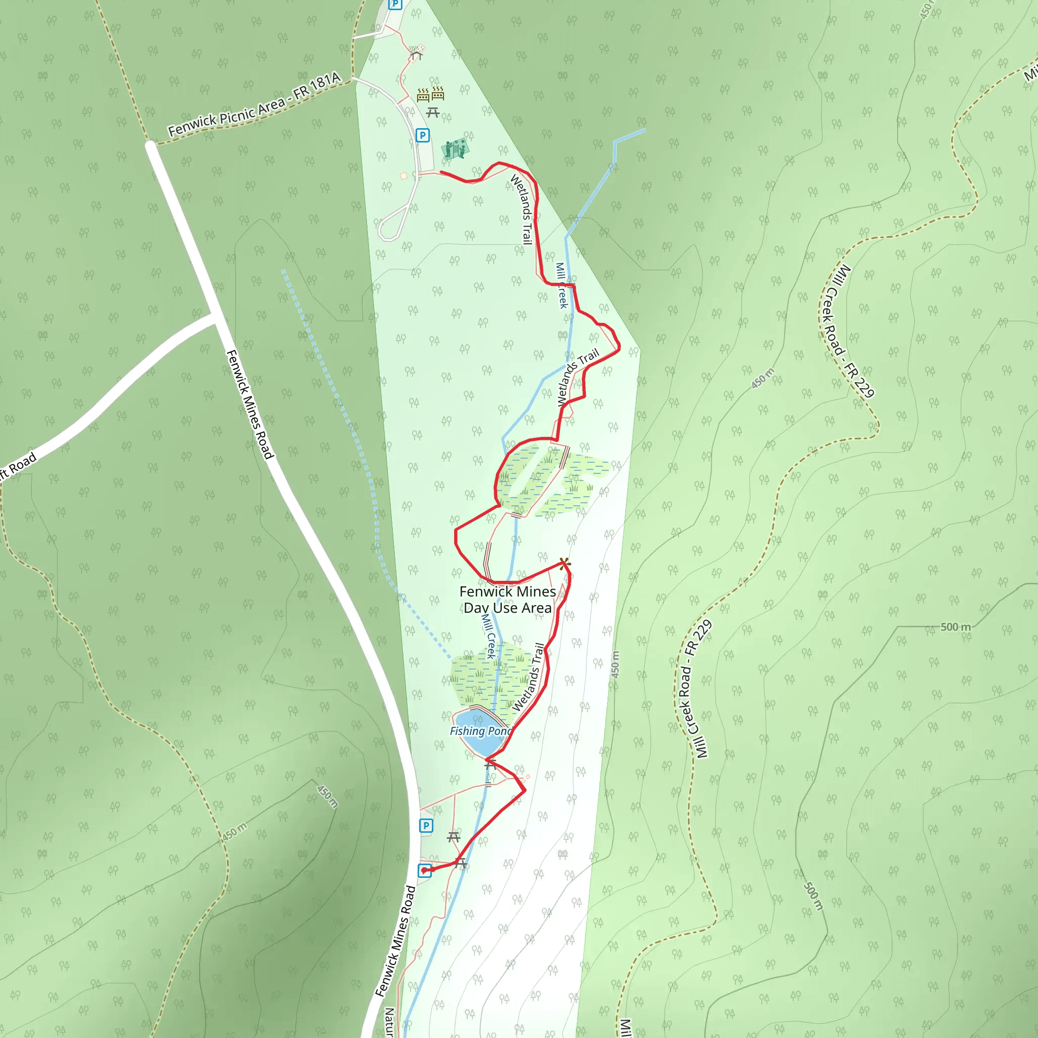 Fenwick Wetlands Trail mobile static map