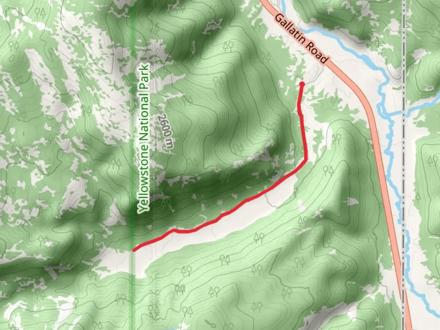 An image depicting the trail Bacon Rind and Migration Creek and its surrounding area.