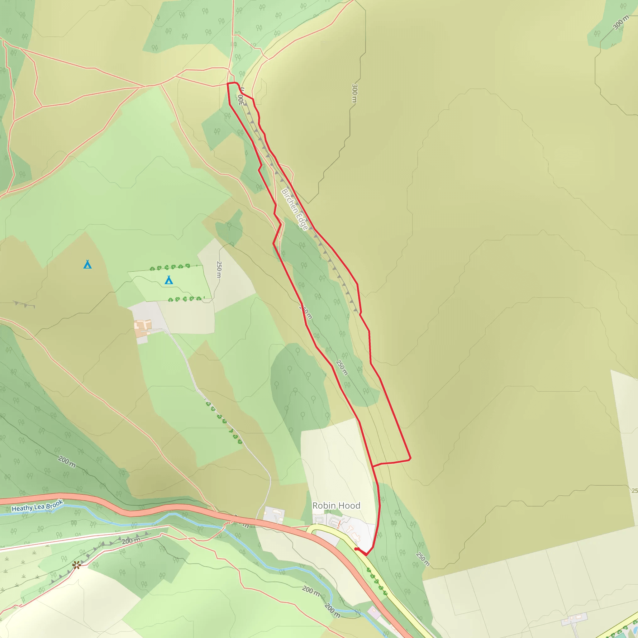 Birchen Edge Walk mobile static map