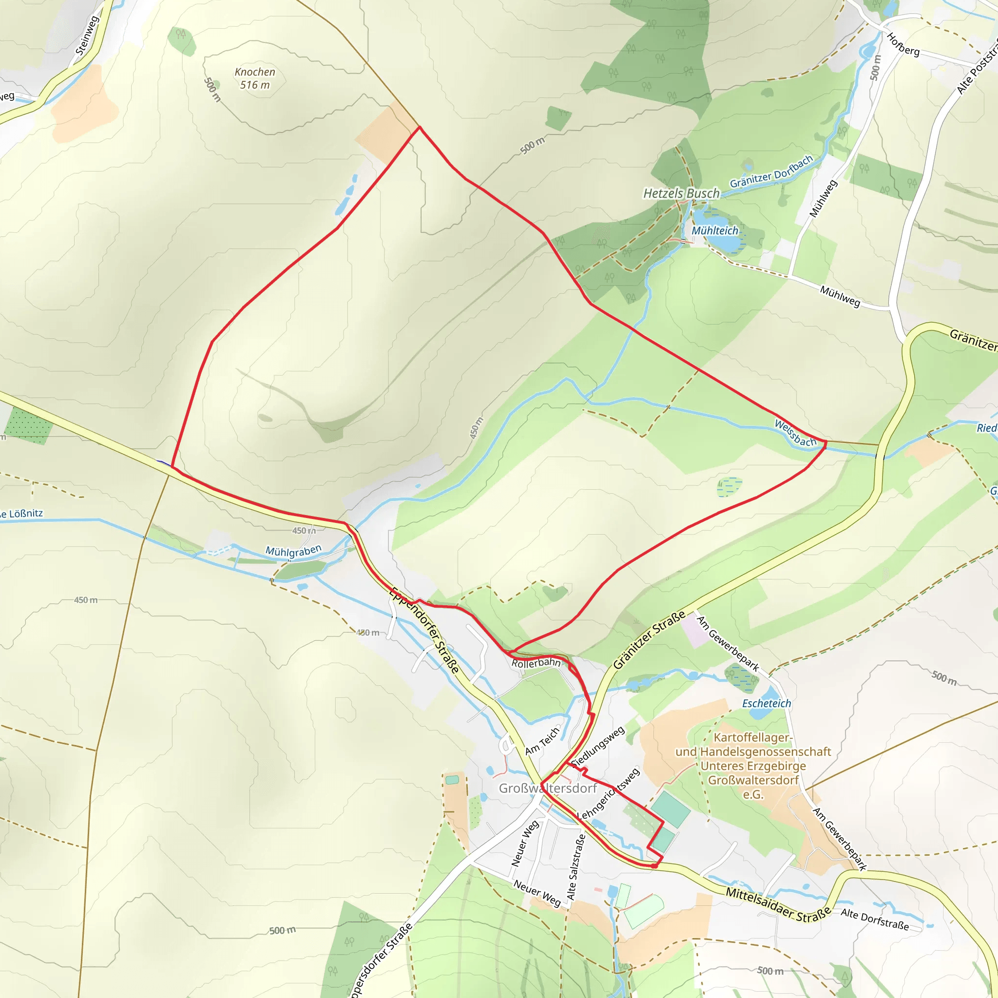 Rundweg Skiareal mobile static map