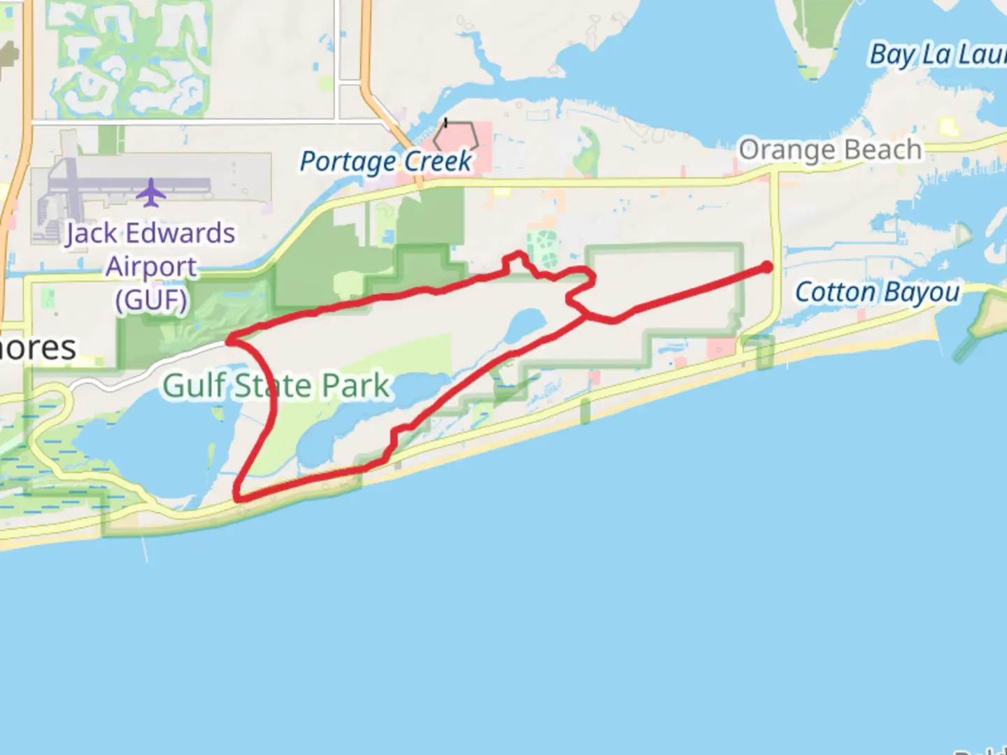 An image depicting the trail Catman, Gulf Oak Ridge and Rosemary Dunes Loop Trail and its surrounding area.