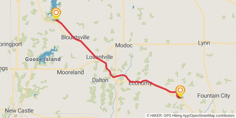 American Discovery Trail North Route stage 95 Map