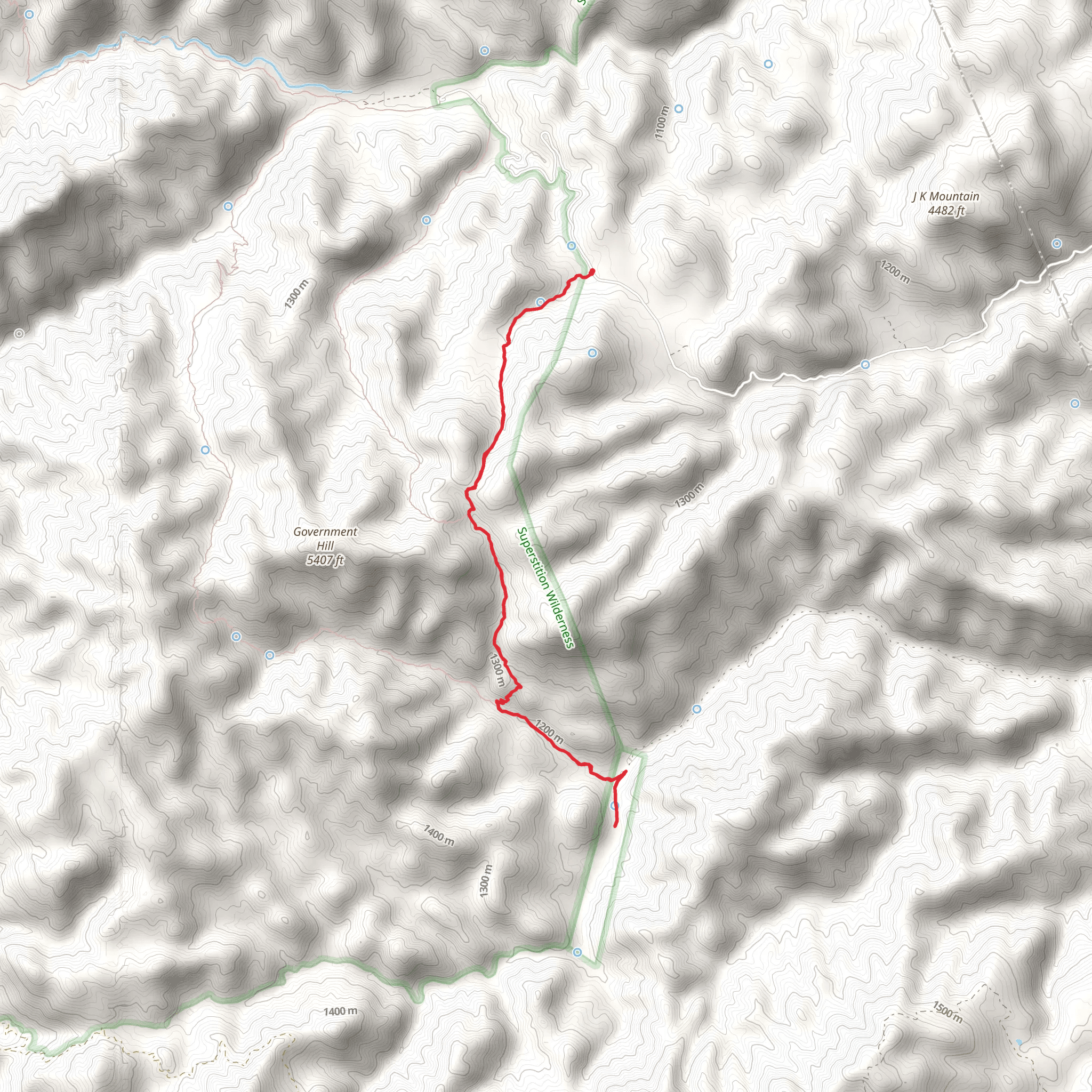 Haunted Canyon Trail mobile static map