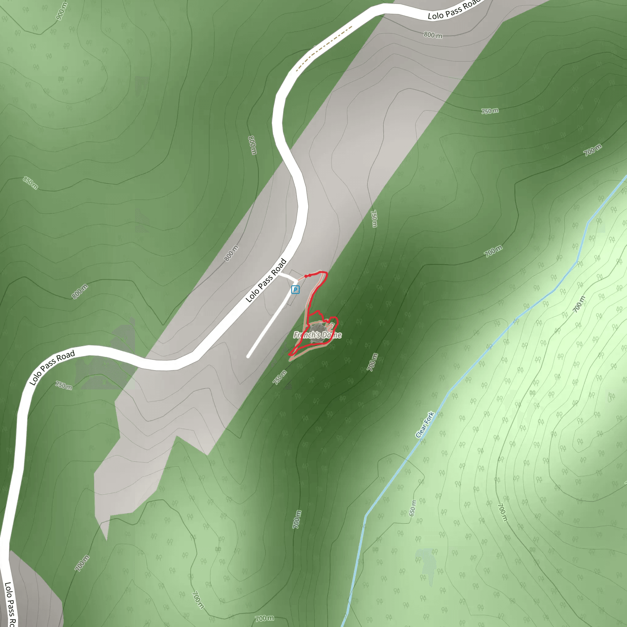 French’s Dome Loop Trail mobile static map