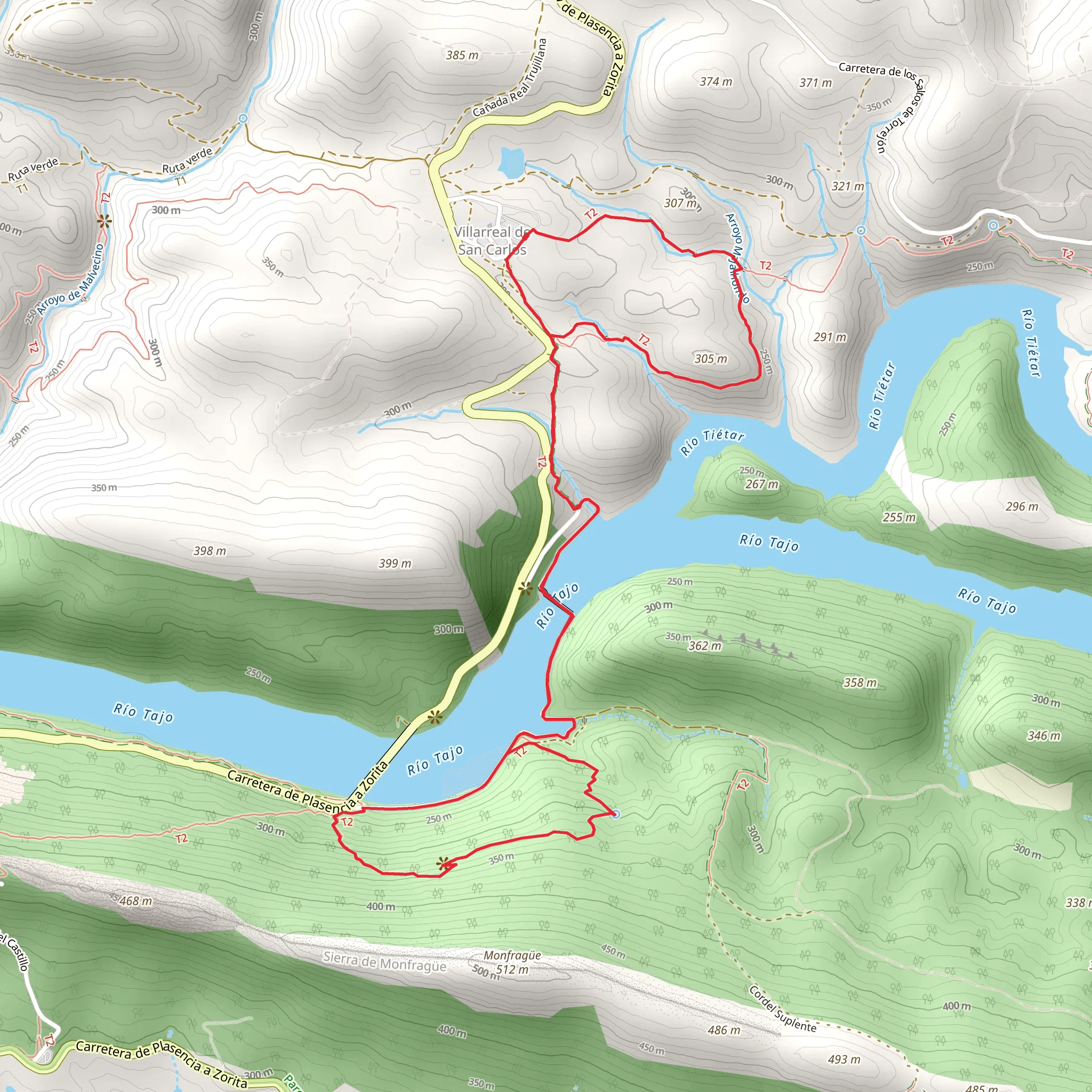 Villarreal de San Carlos – Mirador del Serrano Loop from Serradilla mobile static map