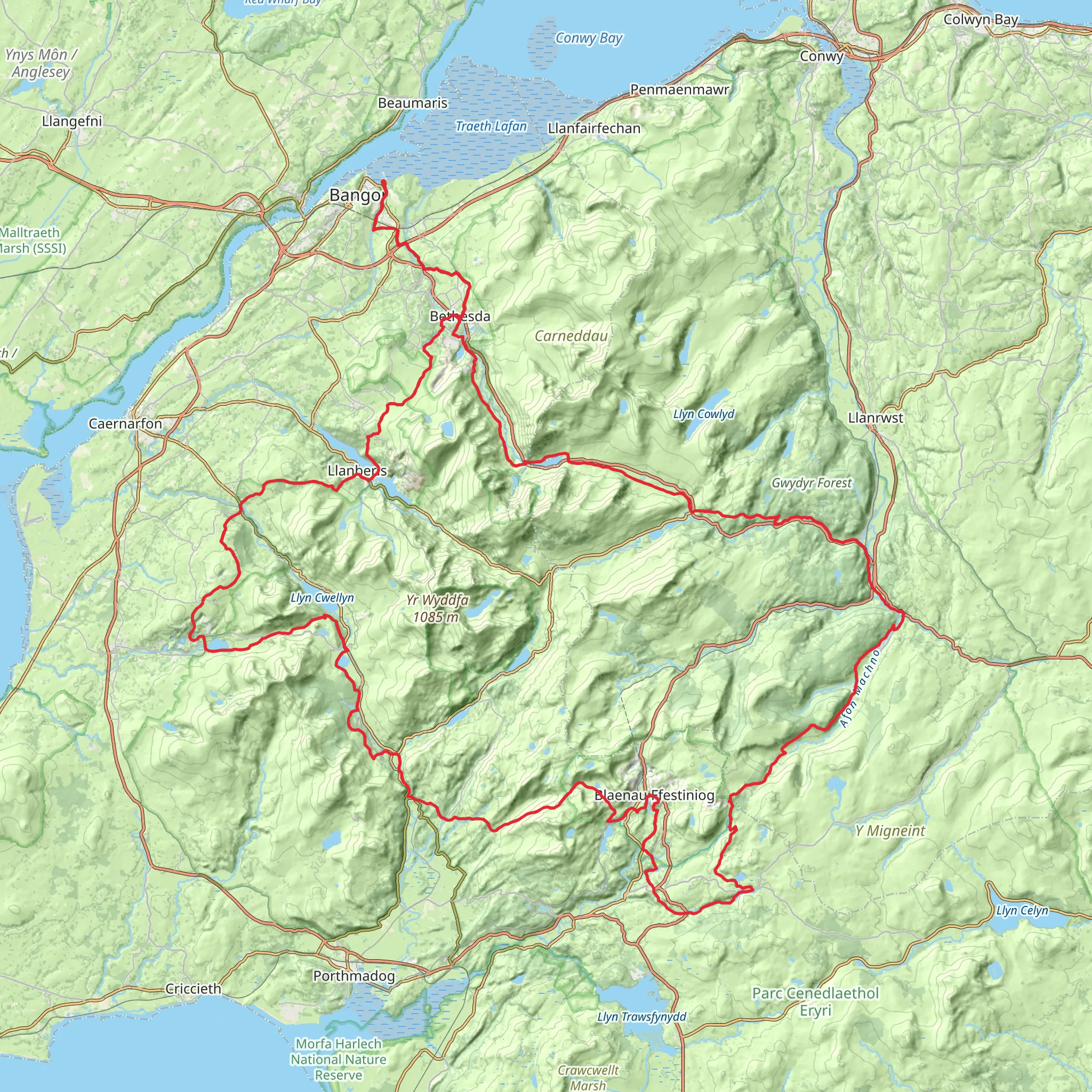 Snowdonia Slate Trail mobile static map
