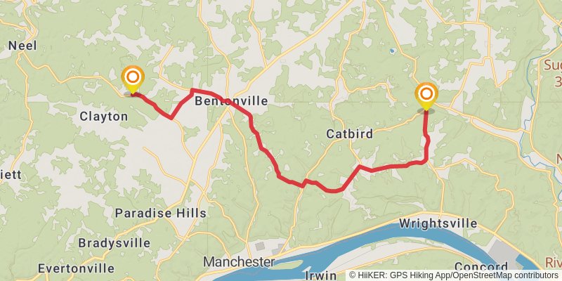 American Discovery Trail North Route stage 77 Map