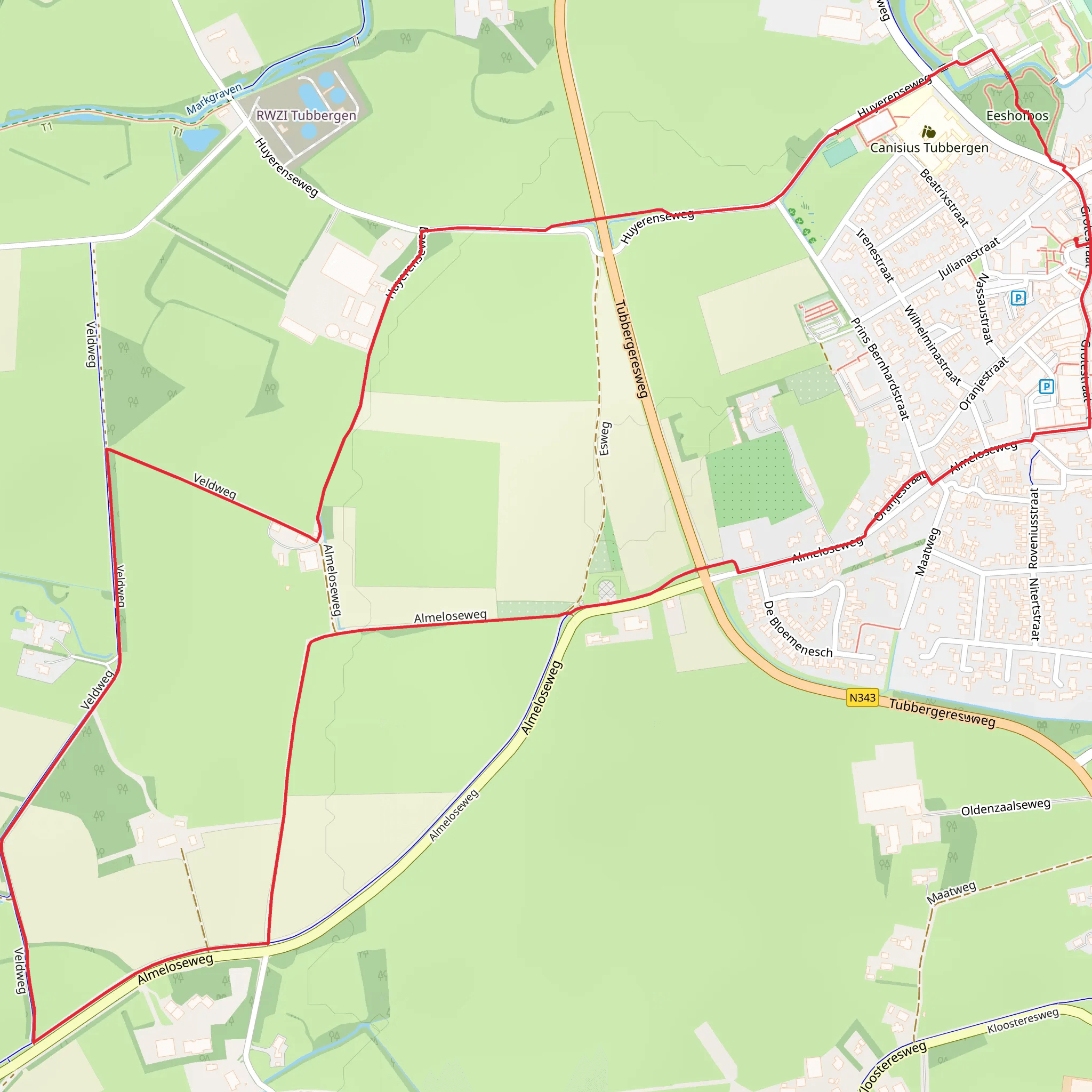 Almelos Weg and Tubbergen Loop mobile static map