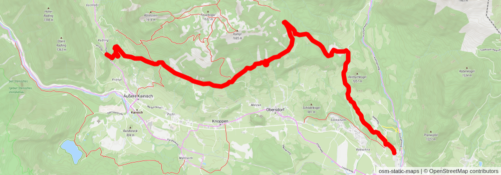 Hinterberger Panoramaweg stage 1 Map