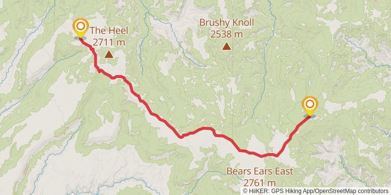 American Discovery Trail - Utah stage 21 Map