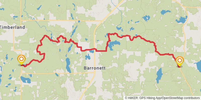 Ice Age National Scenic Trail stage 6 Map