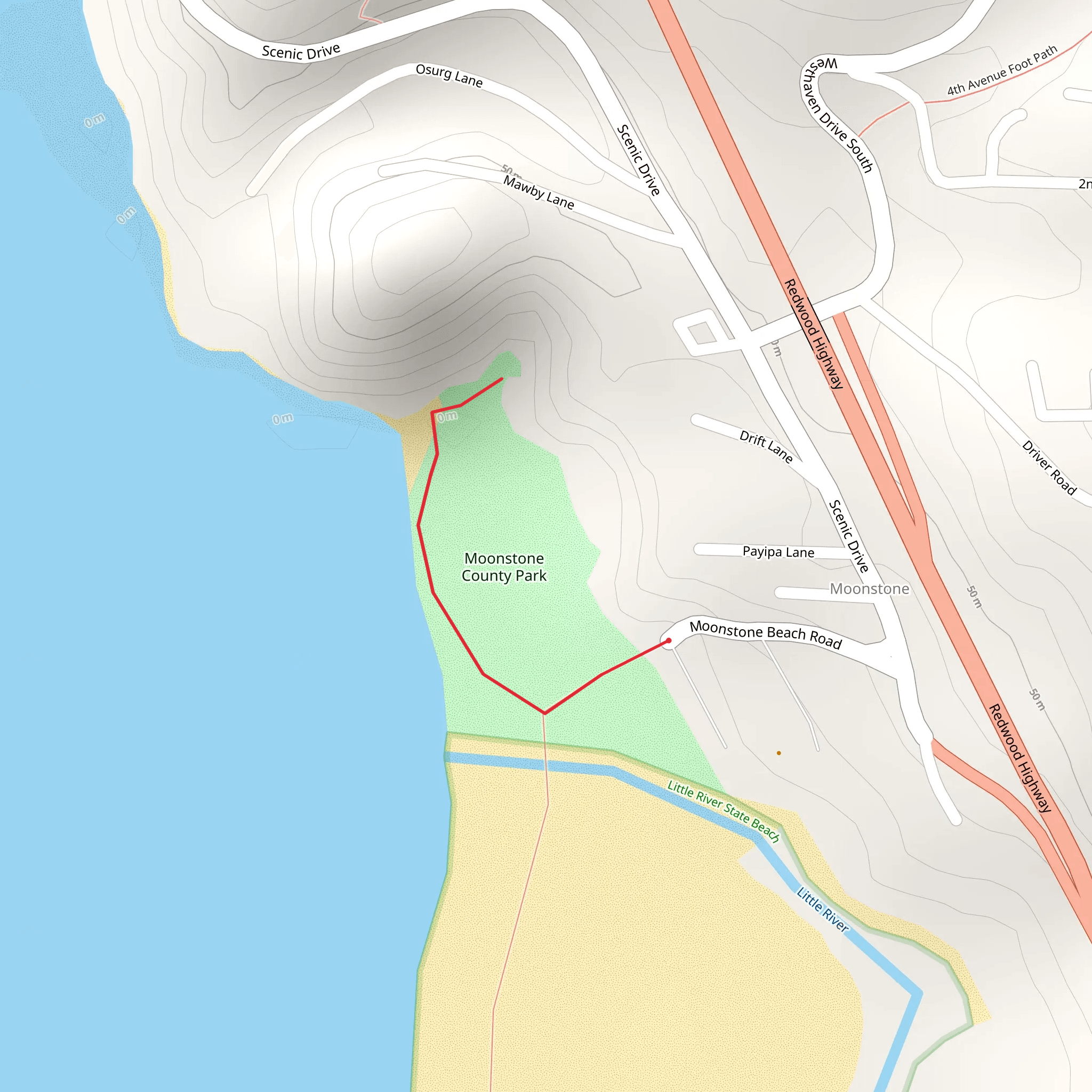 Moonstone Country Park mobile static map