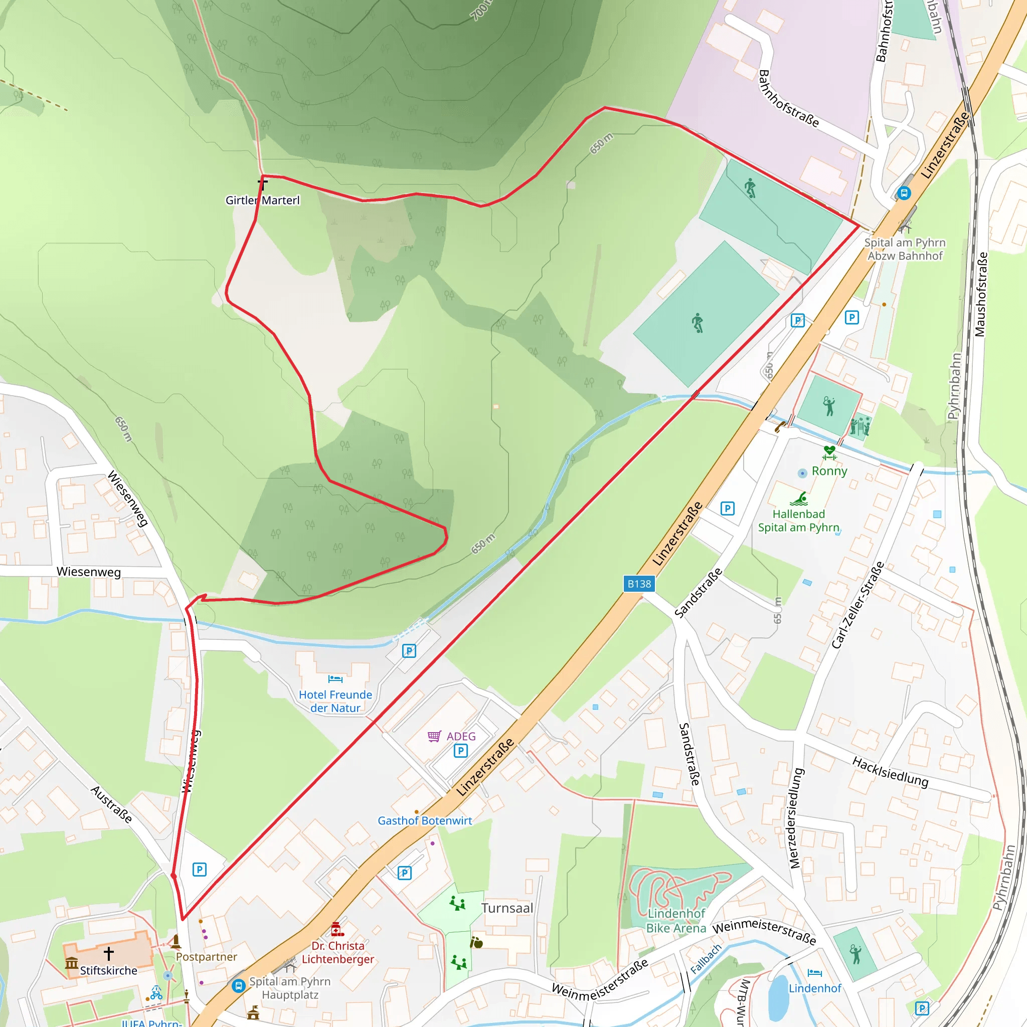 WohlfühlWeg The Little Wurrunde - Spital am Pyhrn mobile static map