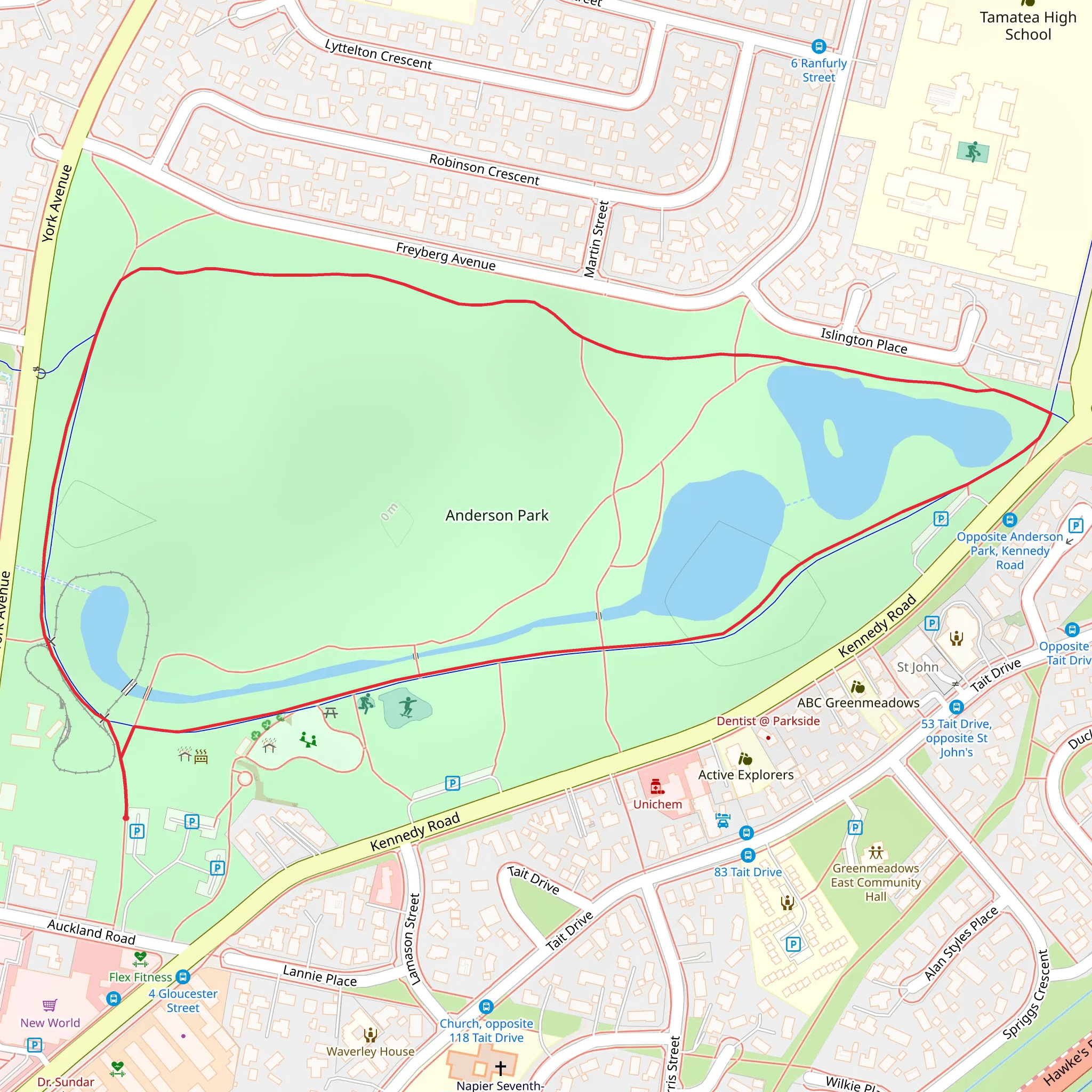 Anderson Park Loop mobile static map
