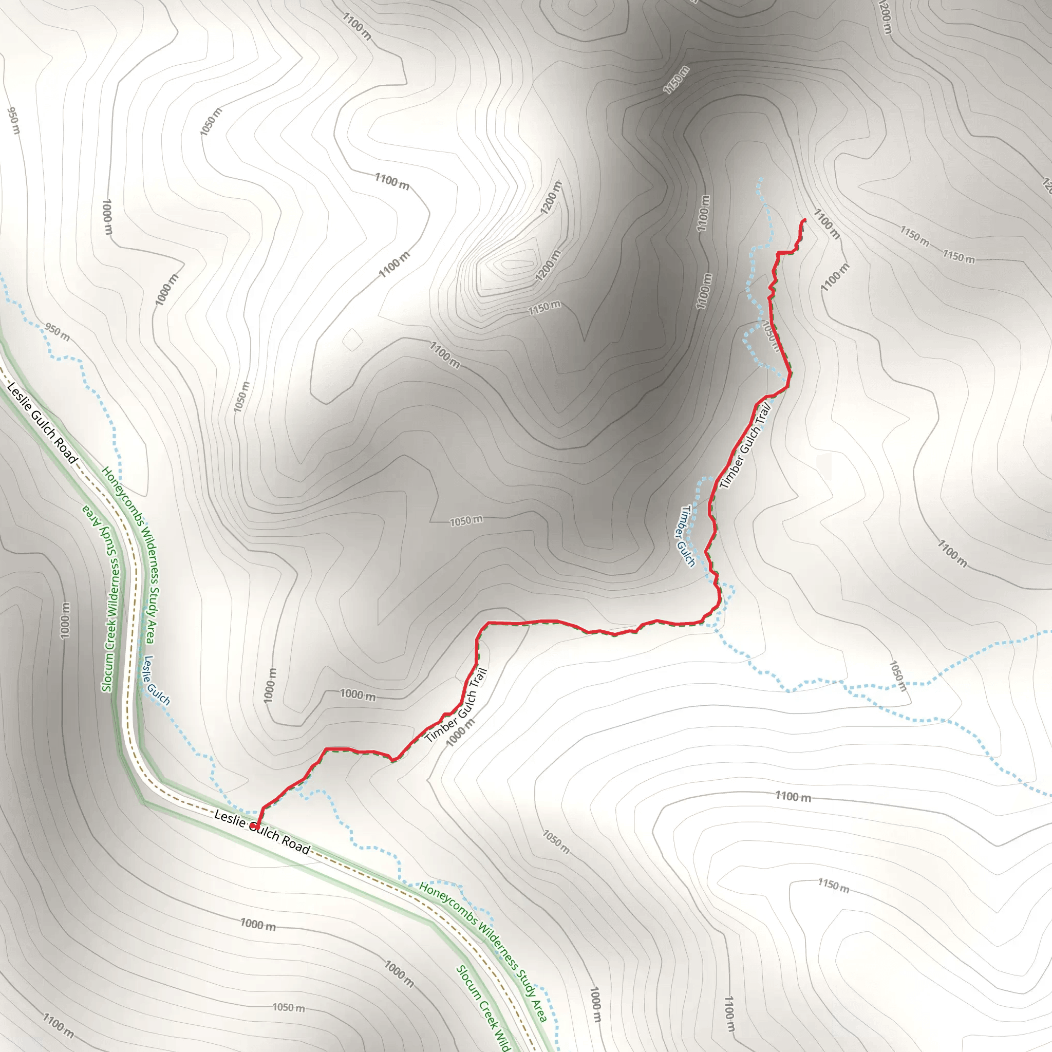 Timber Gulch Trail mobile static map