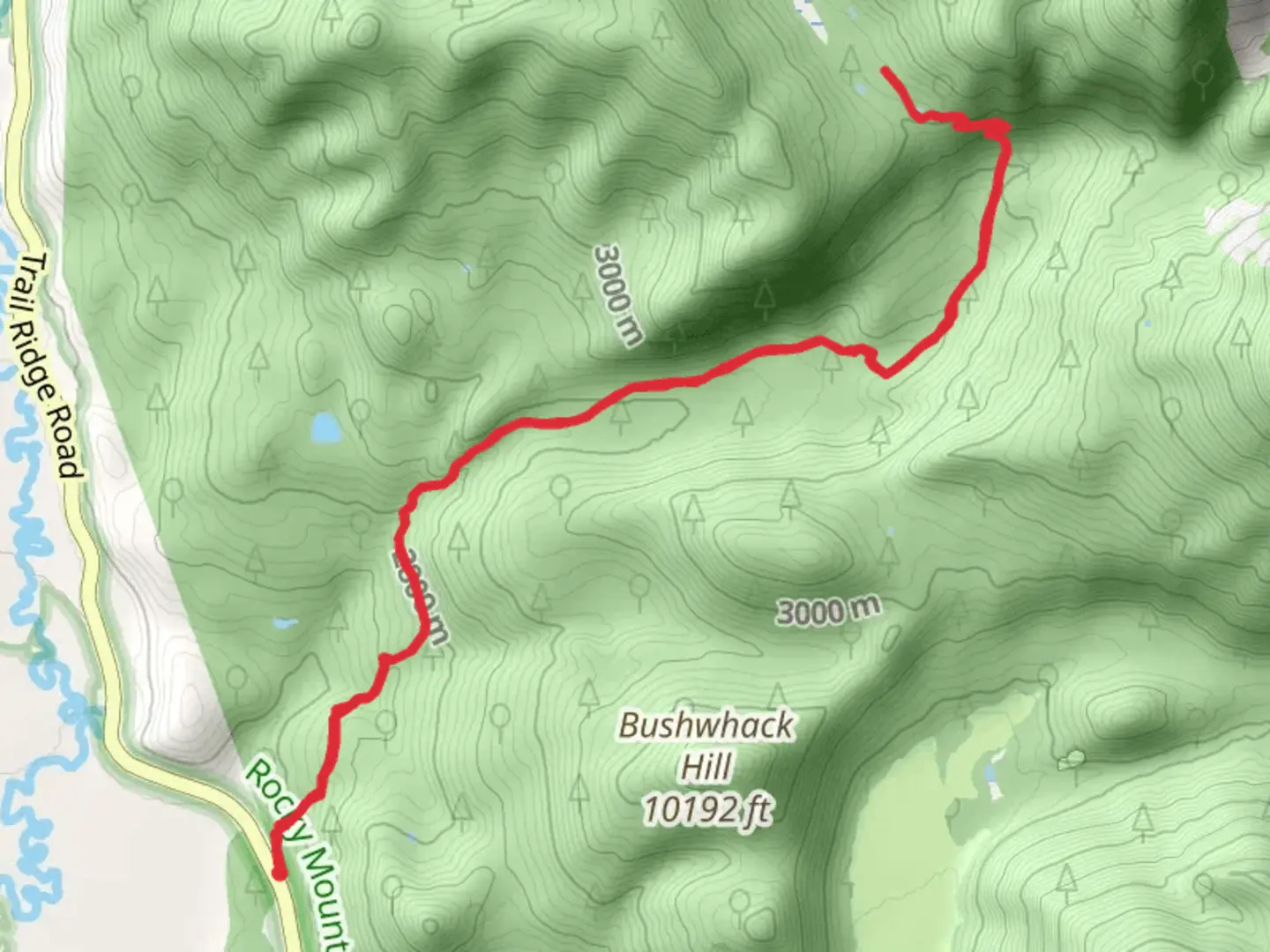 An image depicting the trail Onahu Creek Trail Out and Back and its surrounding area.