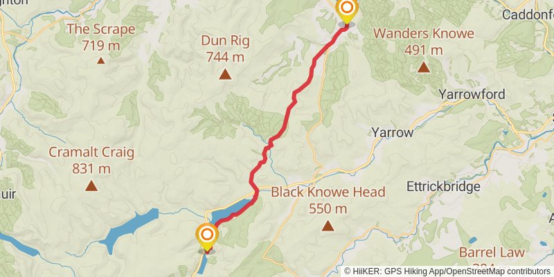 Sir Walter Scott Way stage 3 Map