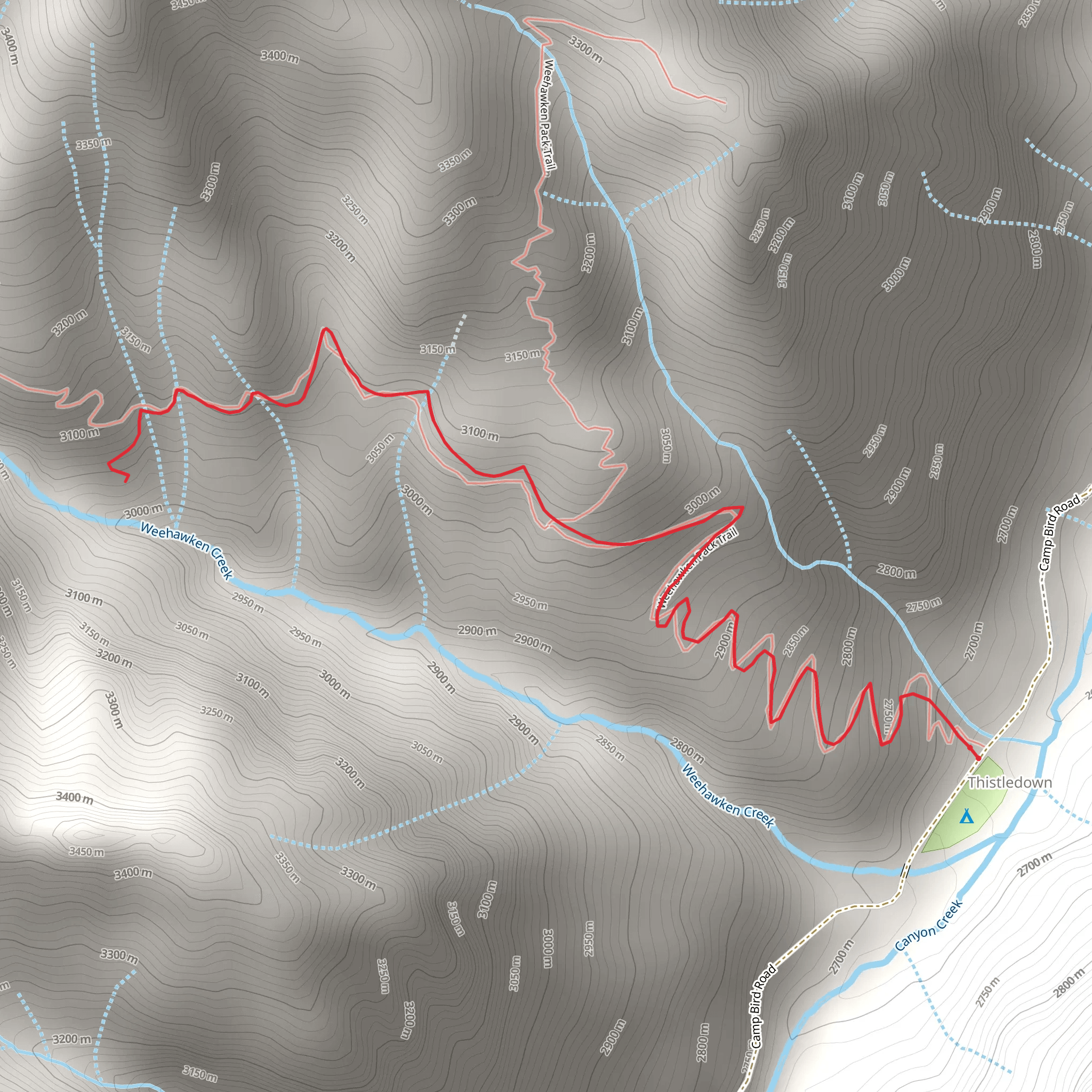 Weehawken Trail mobile static map