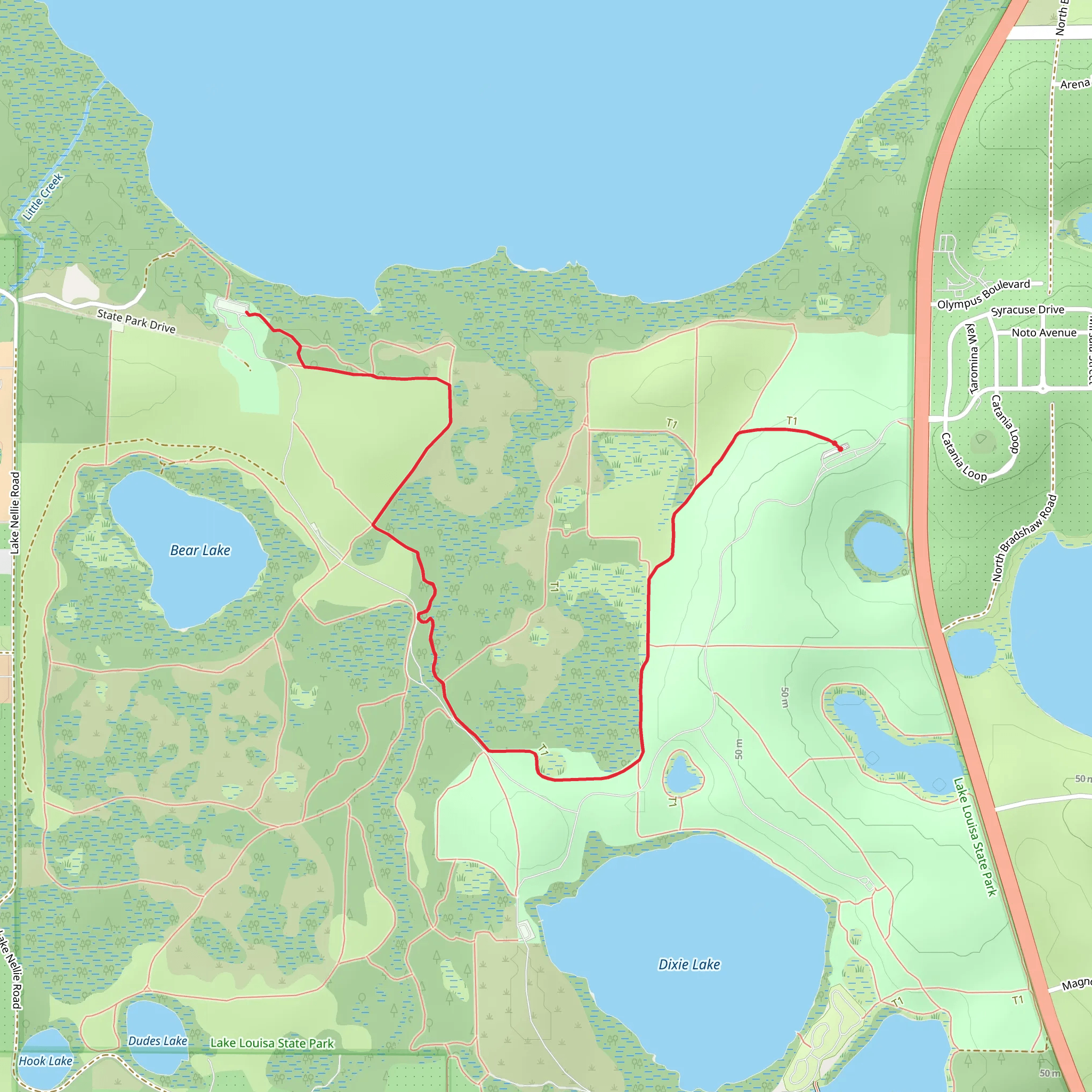 Lake Louisa South Shore Walk mobile static map