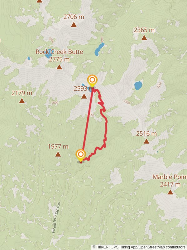 Twin Lakes Trailhead from Forest Road