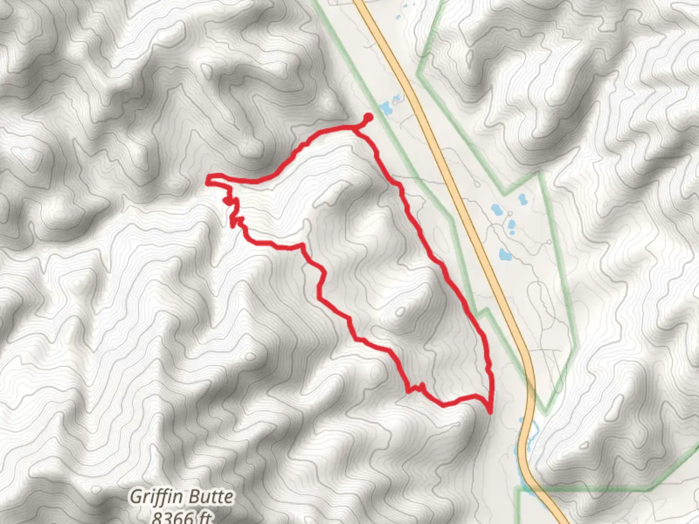 An image depicting the trail Fox Creek Loop and its surrounding area.