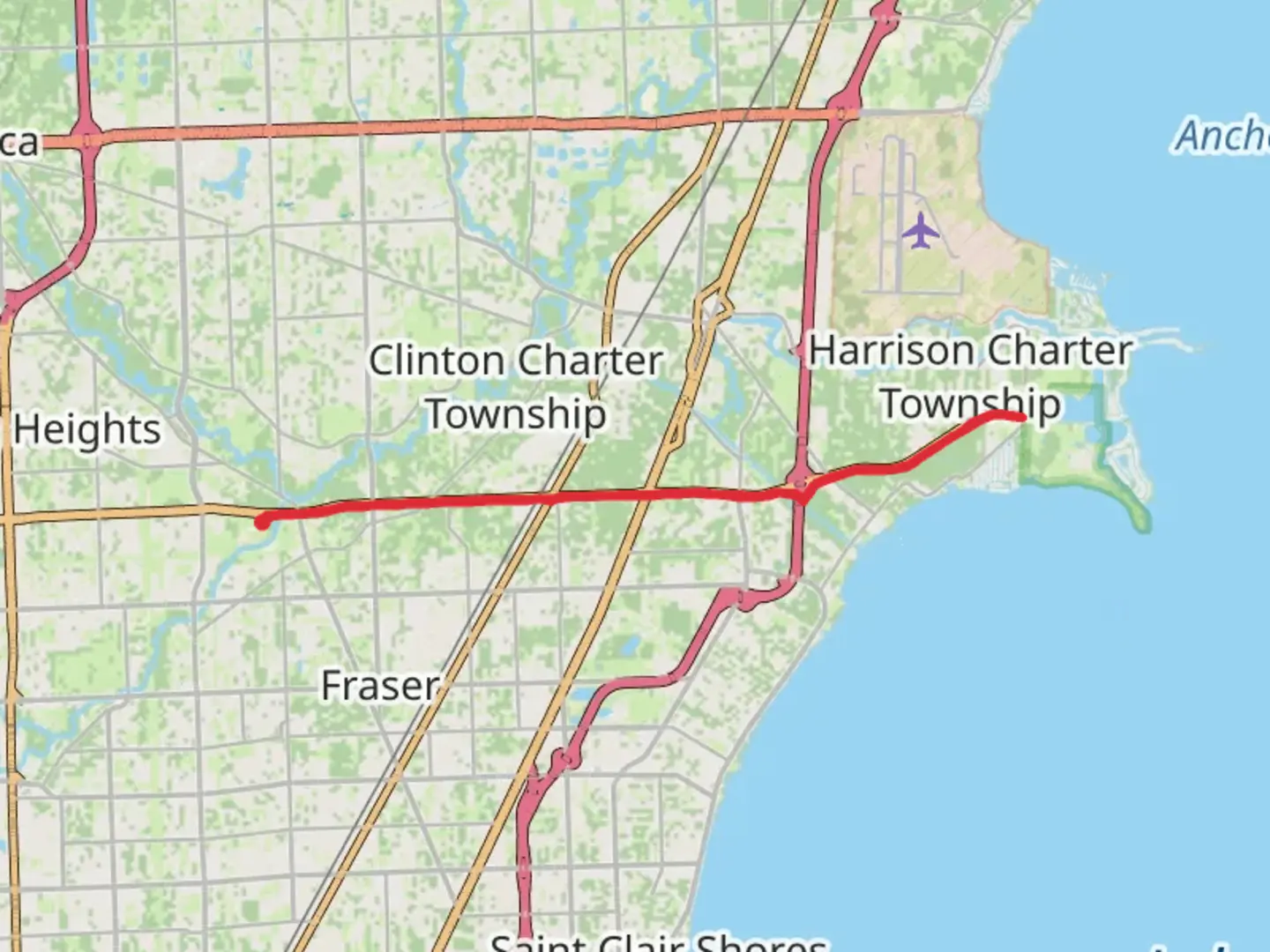 An image depicting the trail Harrison Township Freedom Path and its surrounding area.