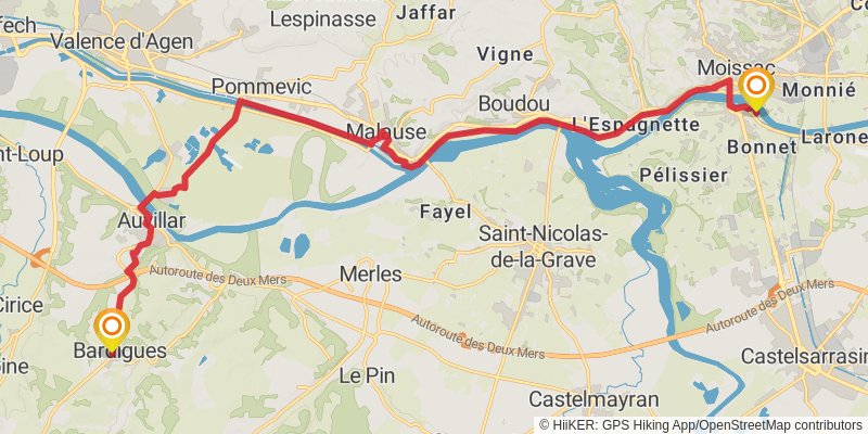 GR 65 Rocamadour Variant stage 19 Map