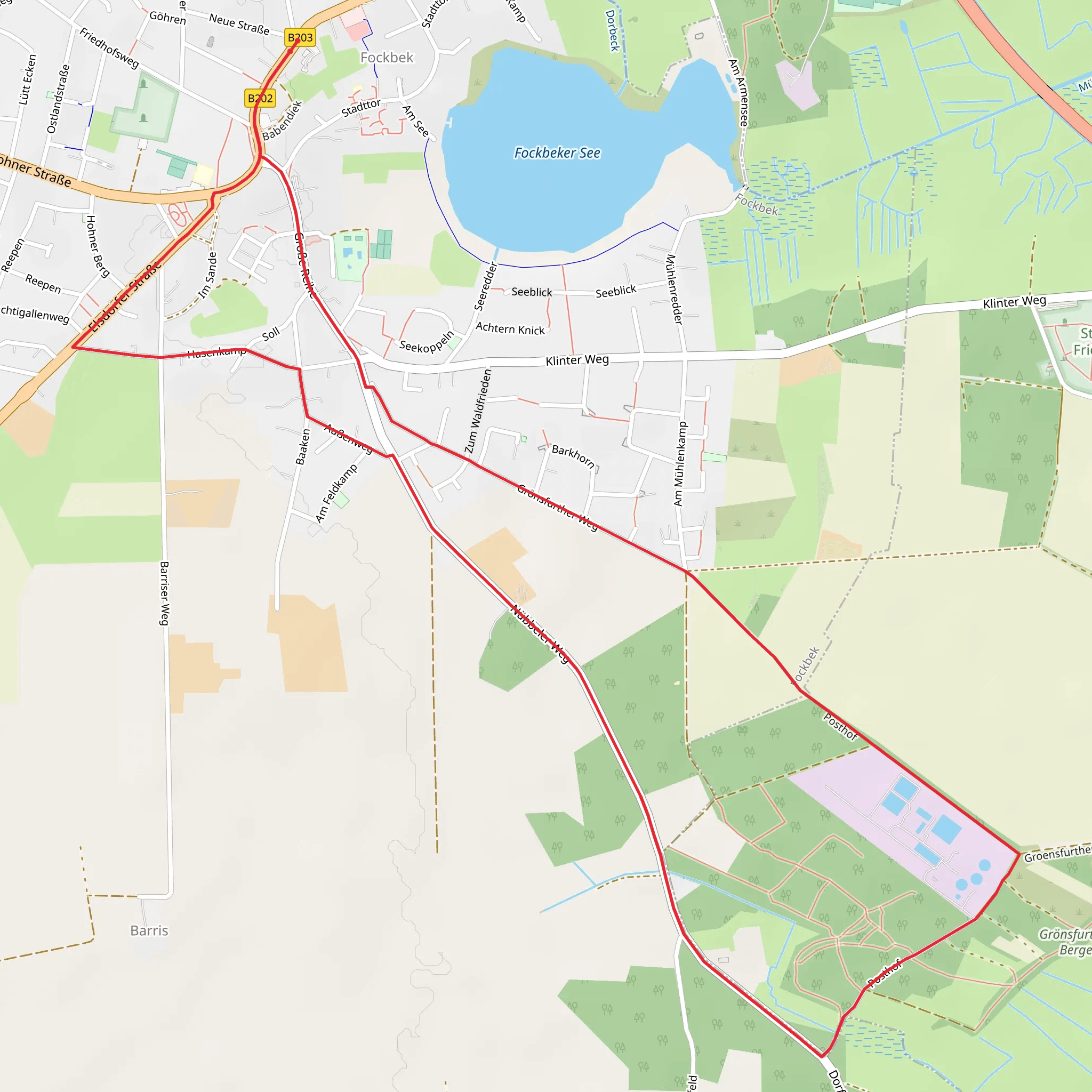 Rundweg Posthof and klint mobile static map
