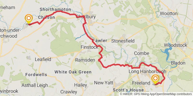 Wye to the Thames - Hereford to Oxford stage 9 Map