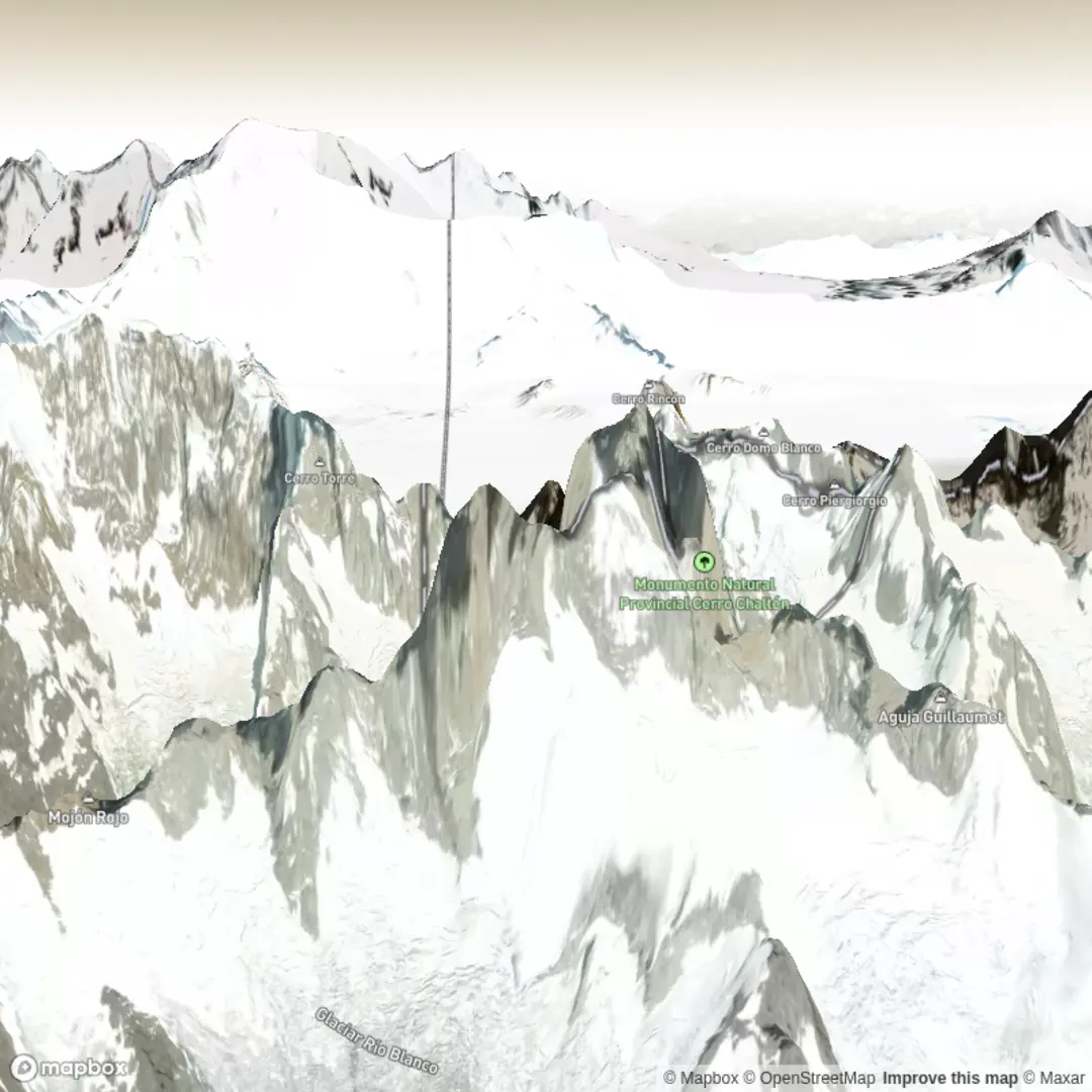 An image depicting the trail Poicenot - Laguna de los Tres and its surrounding area.