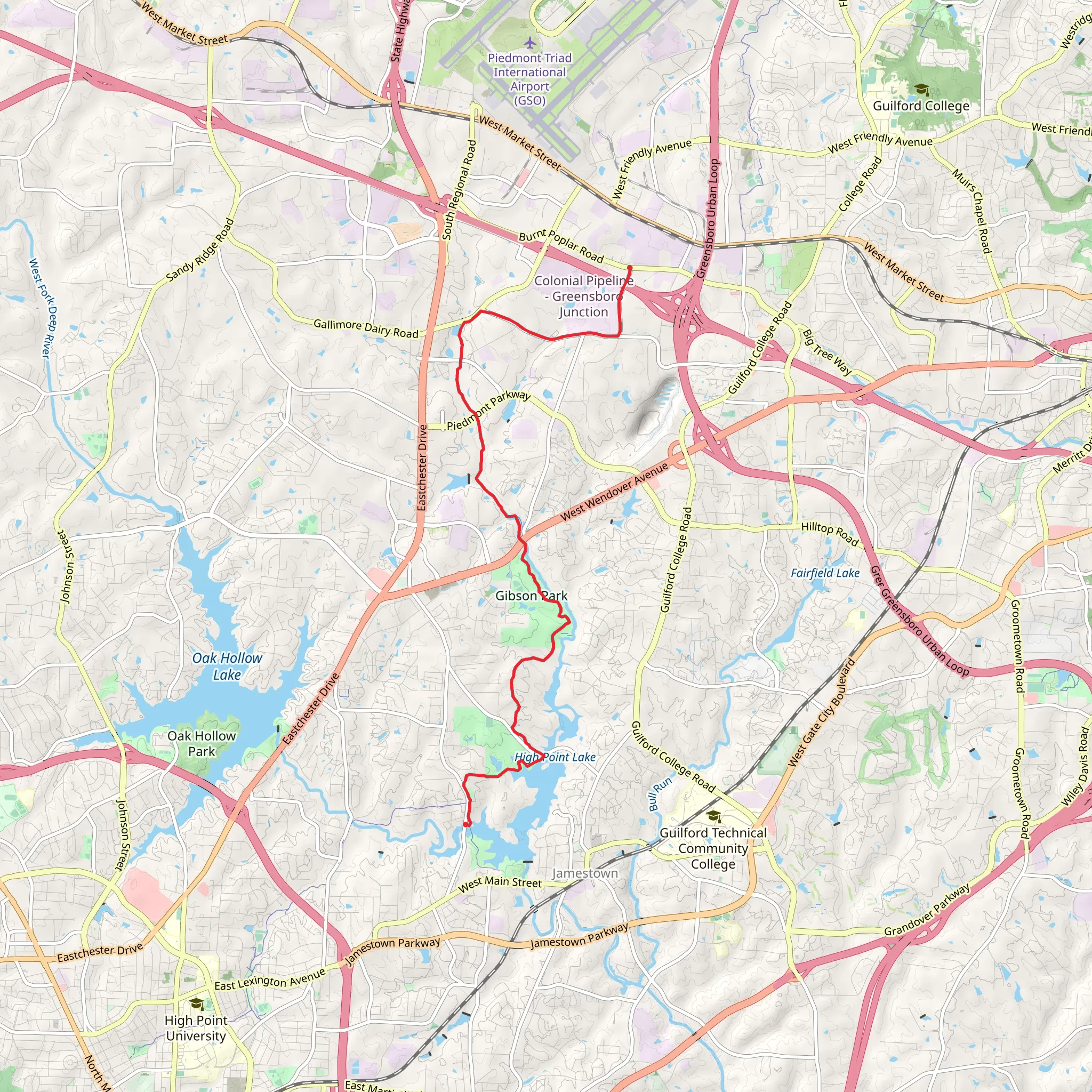 Bicentennial Greenway mobile static map