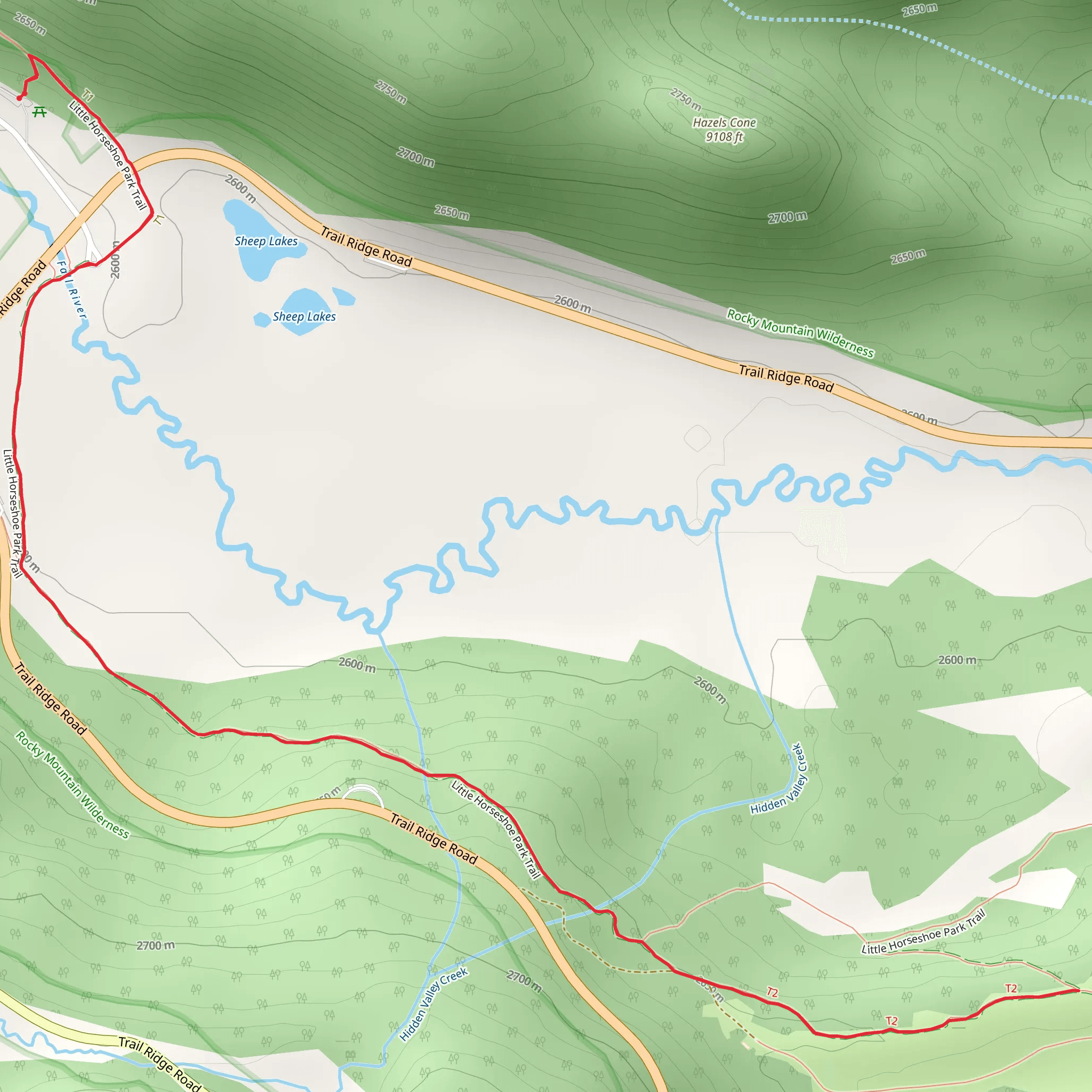 Little Horseshoe Park Trail mobile static map