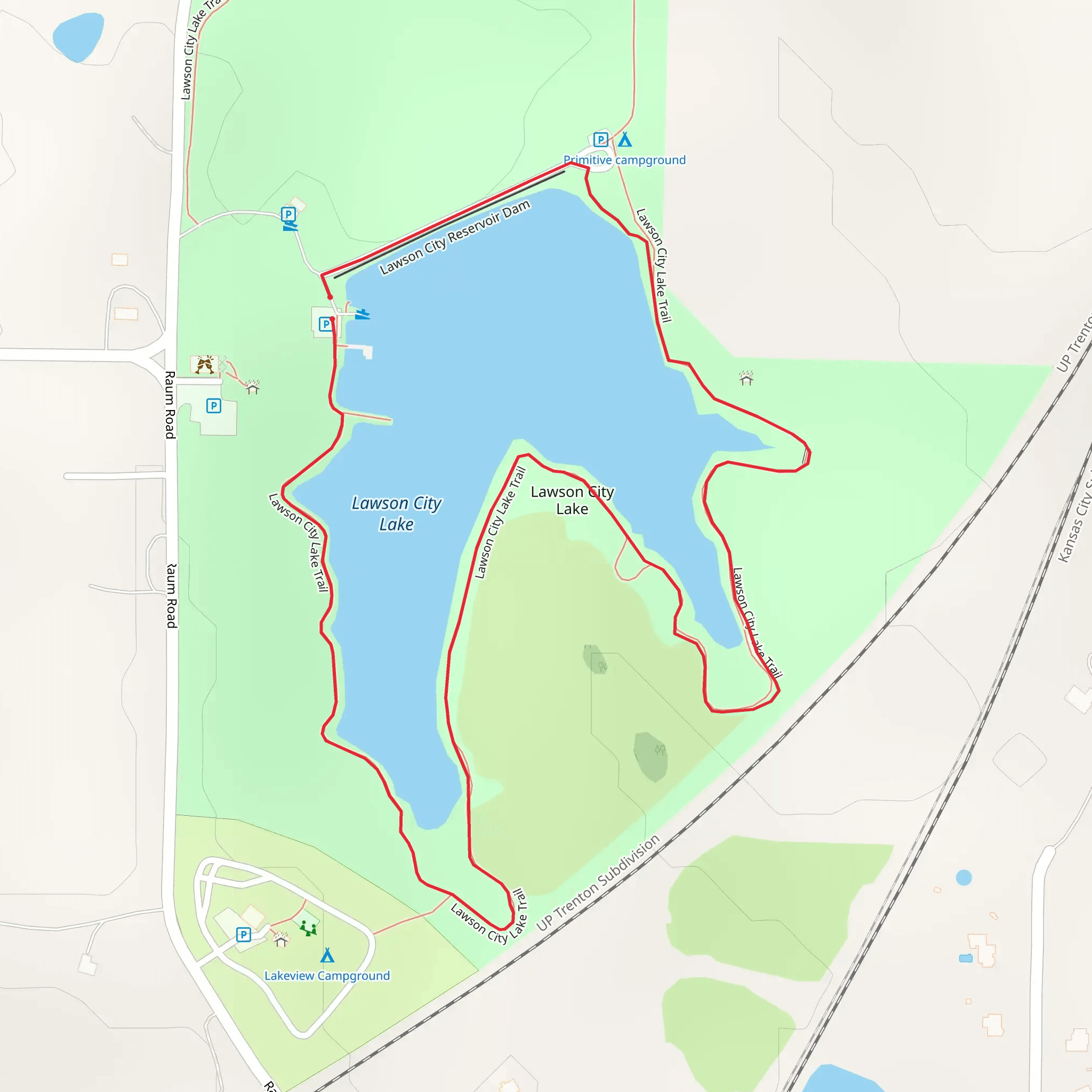 Lawson Lake Loop mobile static map