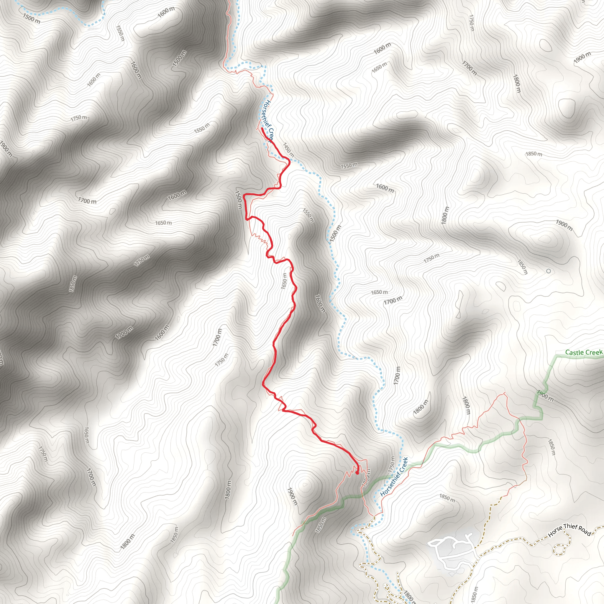 Horsethief Canyon Trail mobile static map