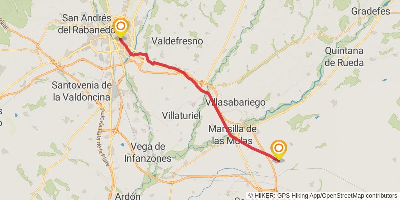 Camino Aragones stage 25 Map